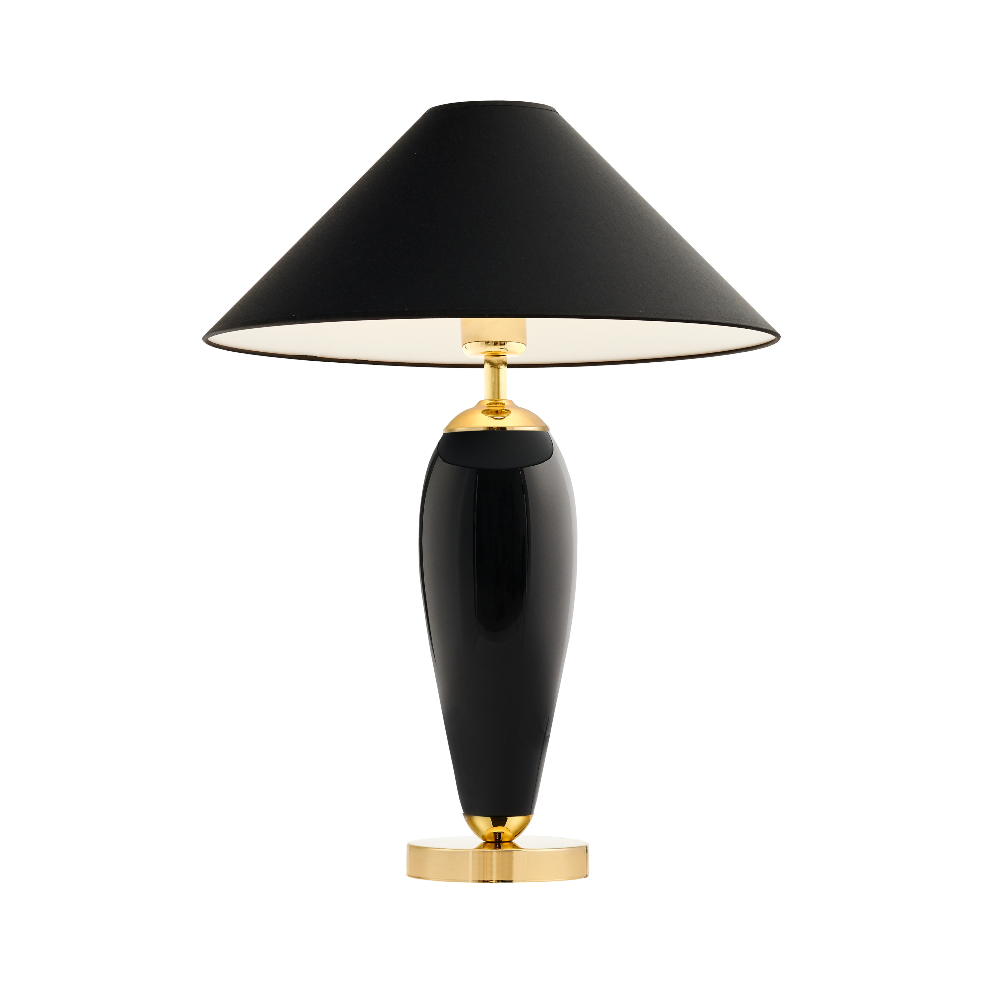 Lampa stołowa REA czarny z czarną podstawą i złotym wykończeniem