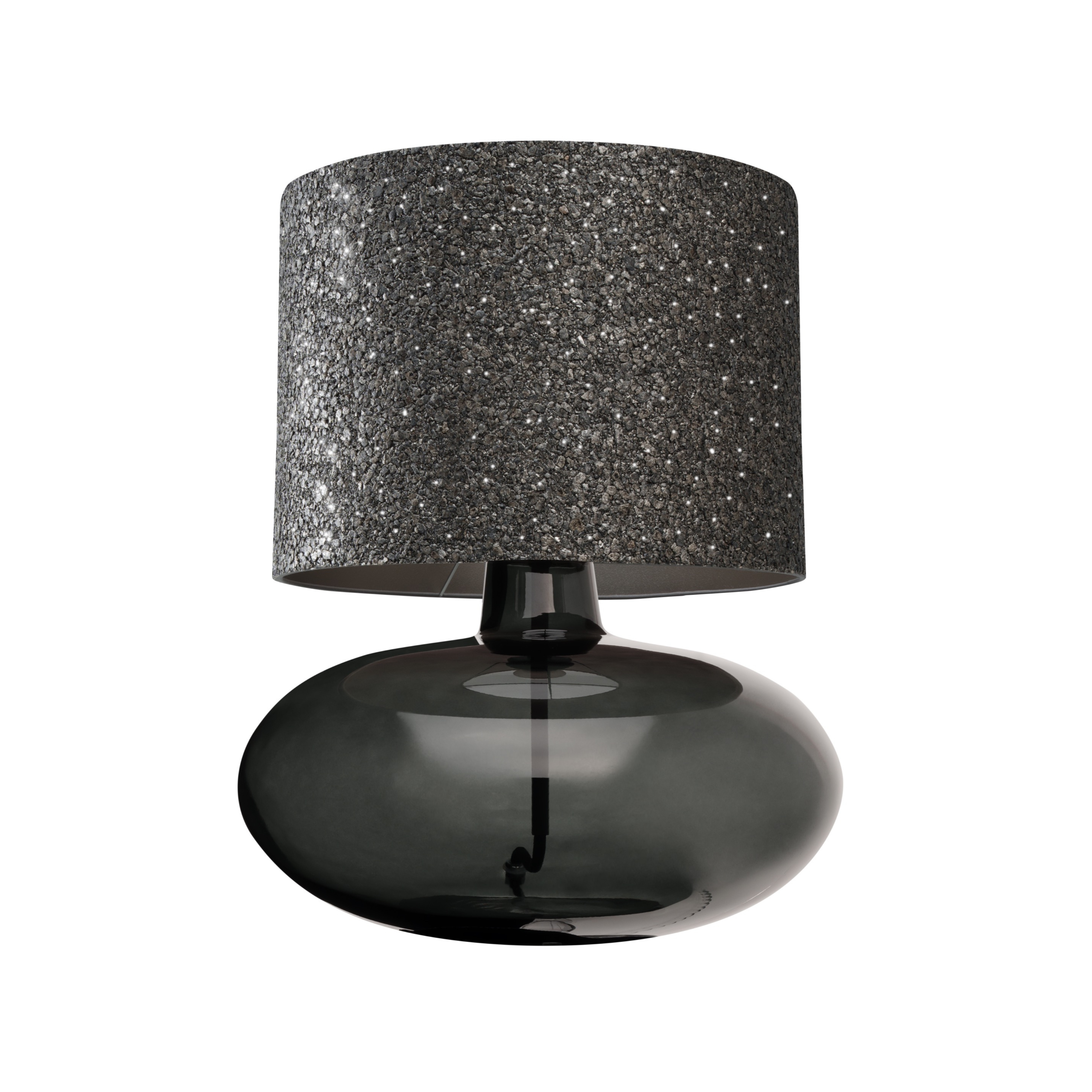 Lampa stołowa SAWA STONE czarne szkło