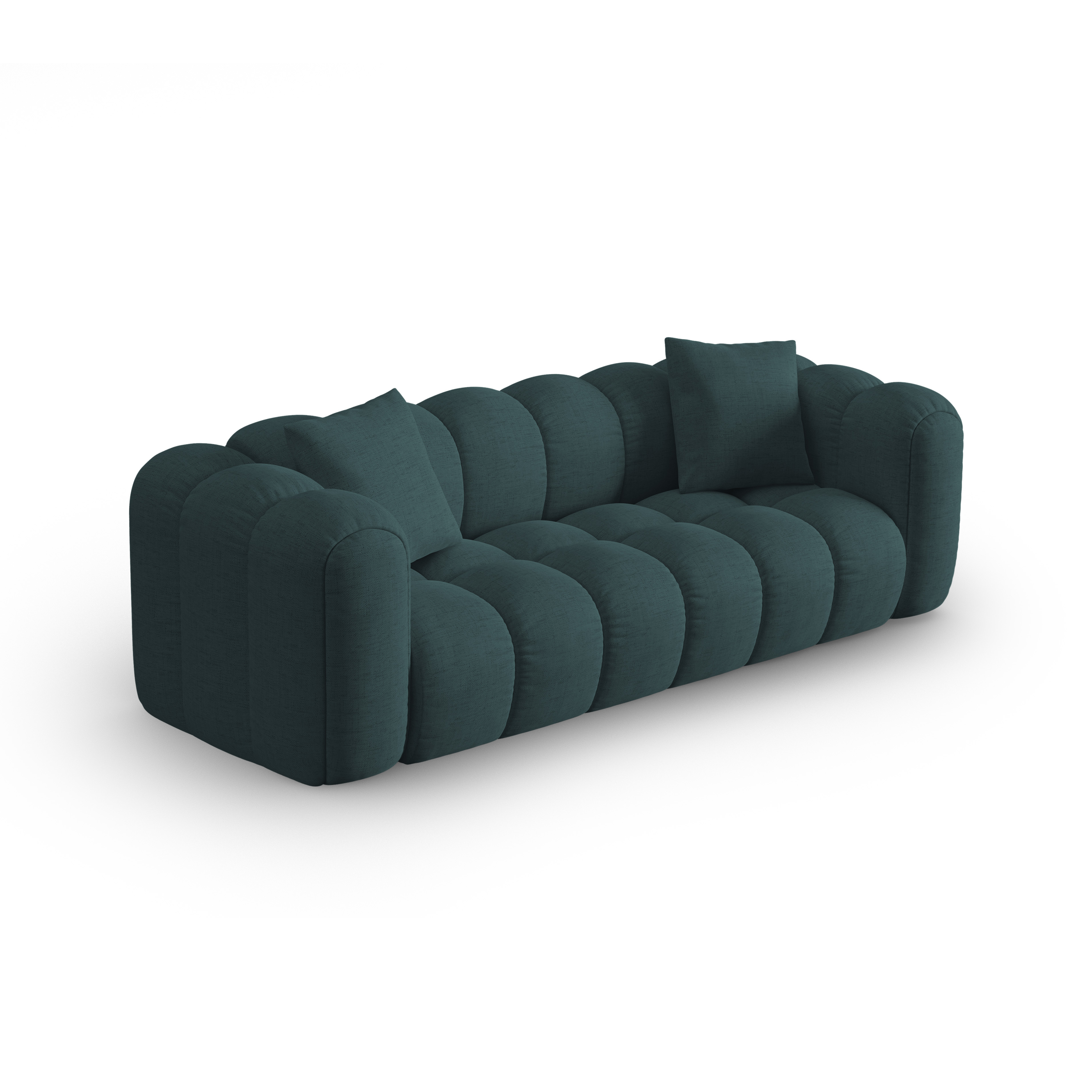 Sofa für 4 Personen ASTRO türkisfarbener Chenille