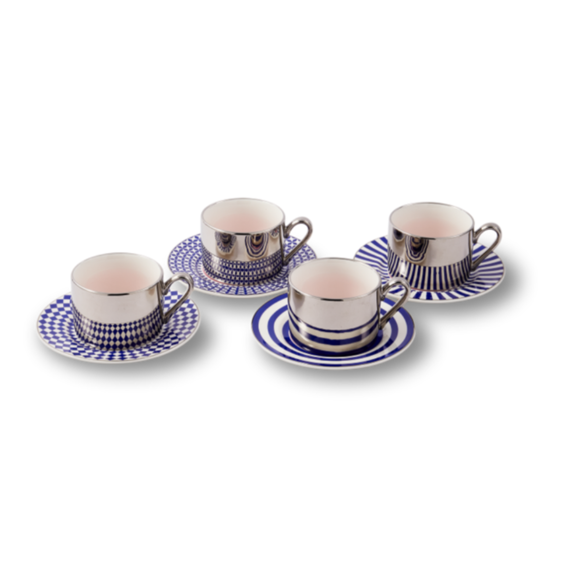 Zestaw filiżanek do kawy AUNTY COFFEE CUPS ciemnoniebieski