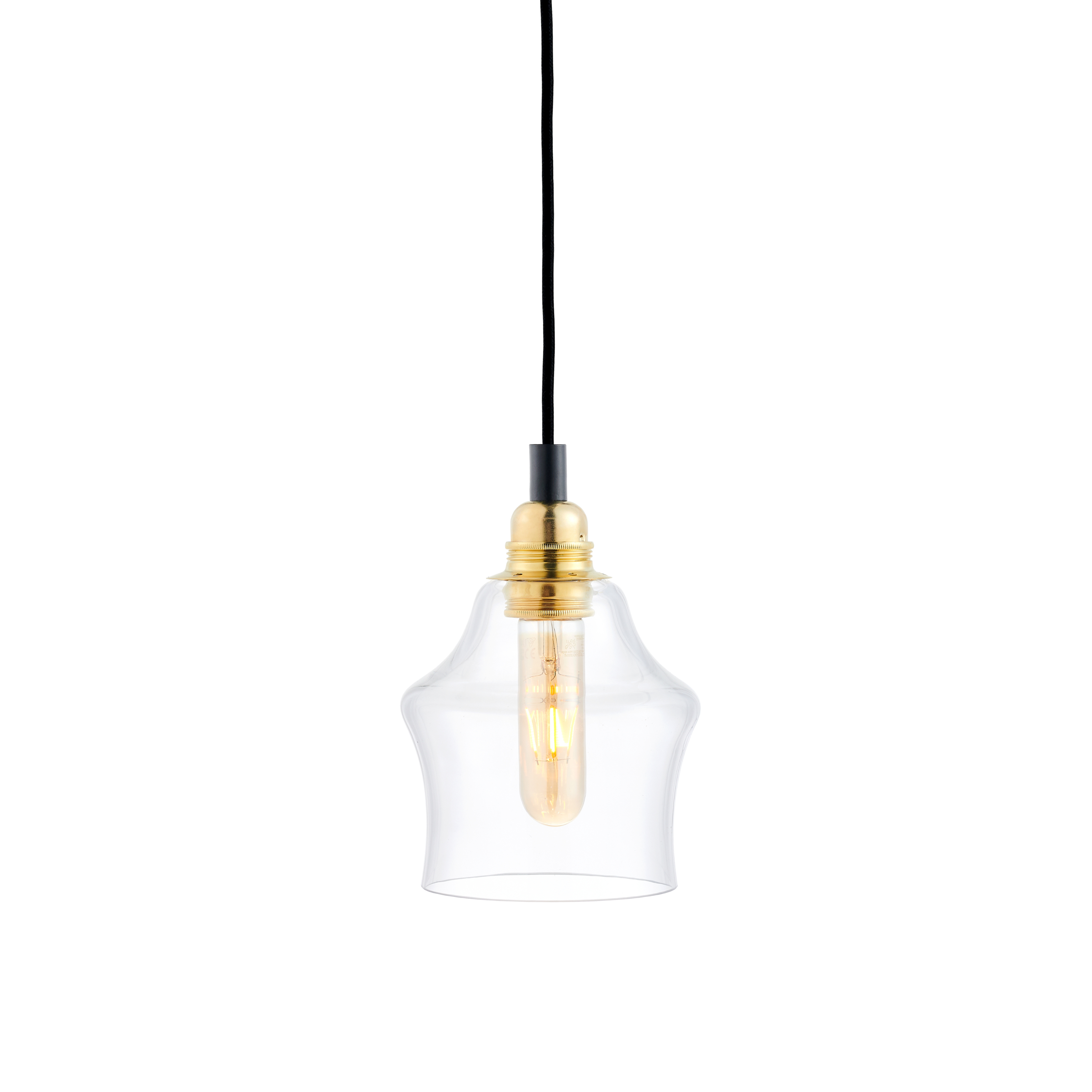Pendelleuchte LONGIS II transparent mit Gold