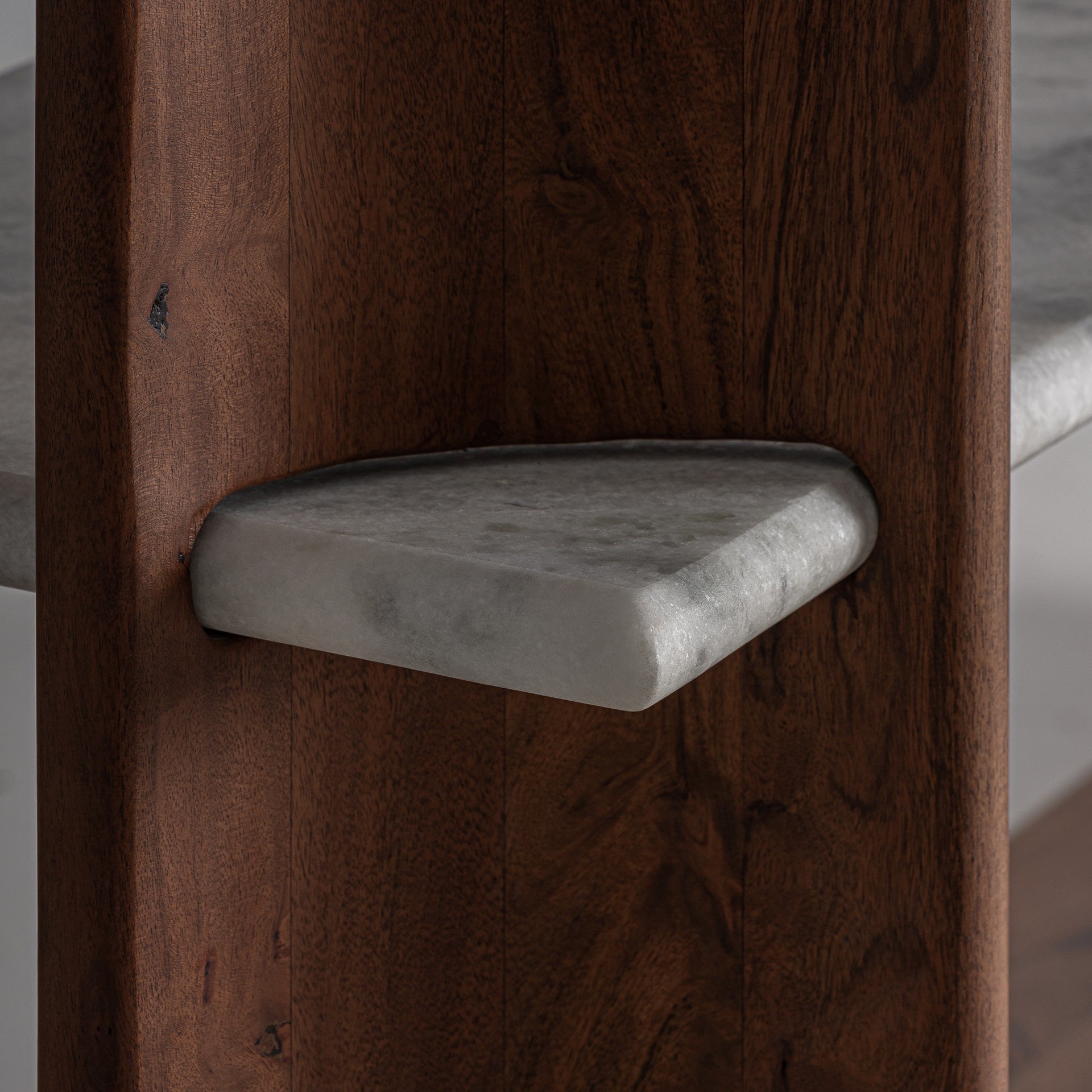 SAGY Shelf in Acacia Wood with Marble