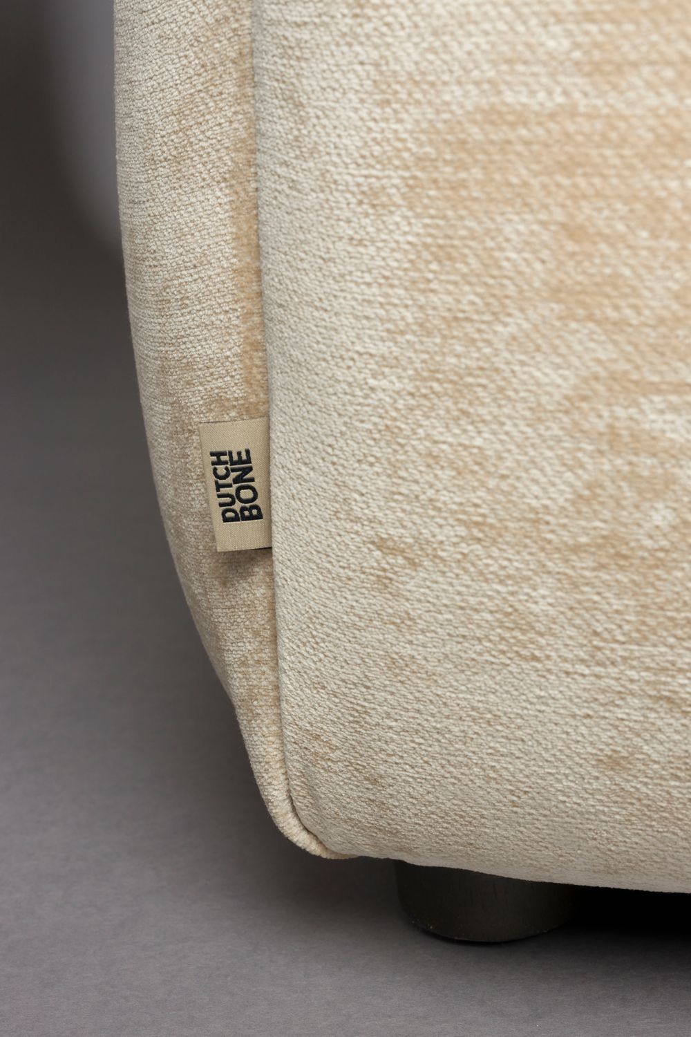 Sofa modułowa HACKMAN - element końcowy lewostronny beżowy welur