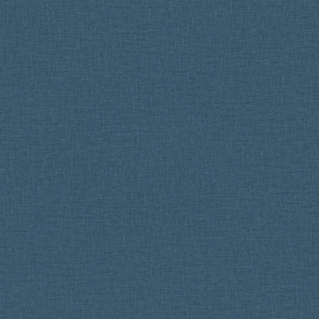Structural vinyl wallpaper resembling linen canvas LINA - BLEU ELECTRIQUE dark blue