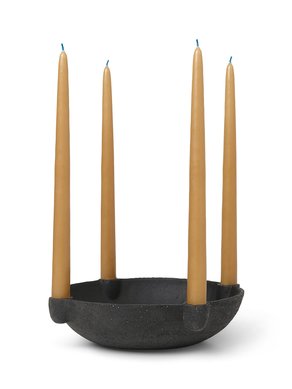 Świecznik BOWL czarna ceramika