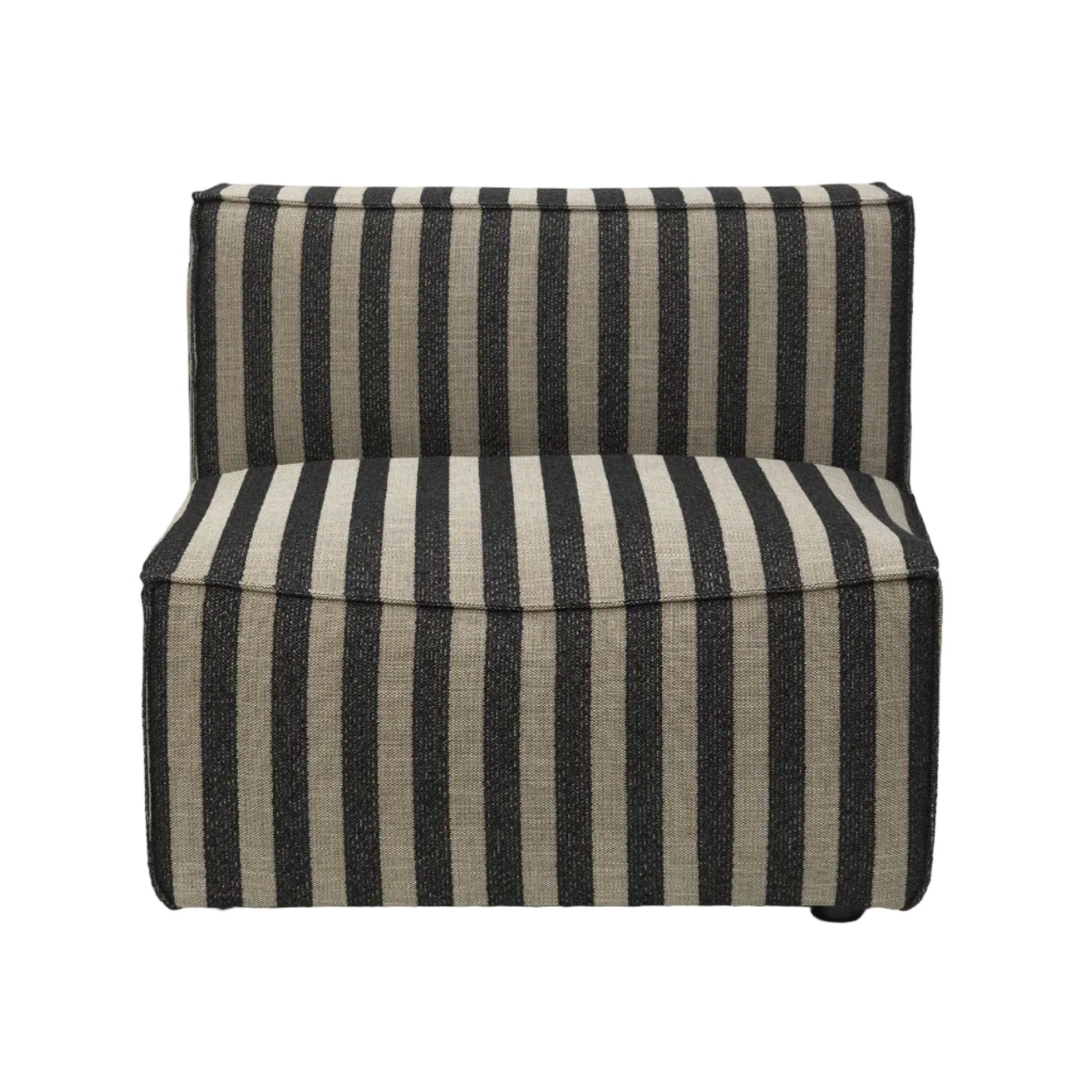 Sofa modułowa CATENA Louisiana - element środkowy czarny z piaskowym