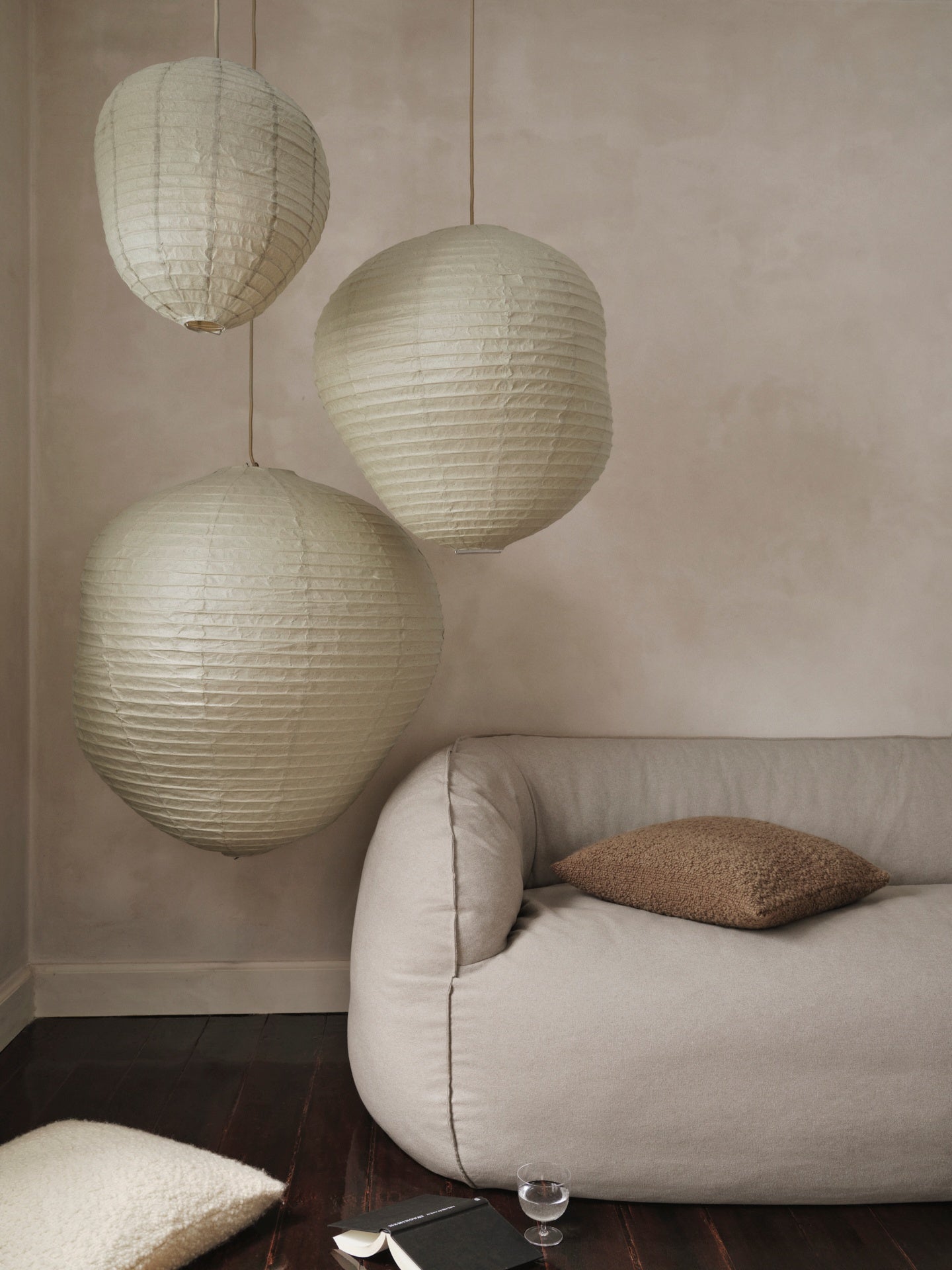 Lampshade kurbis paper wasi