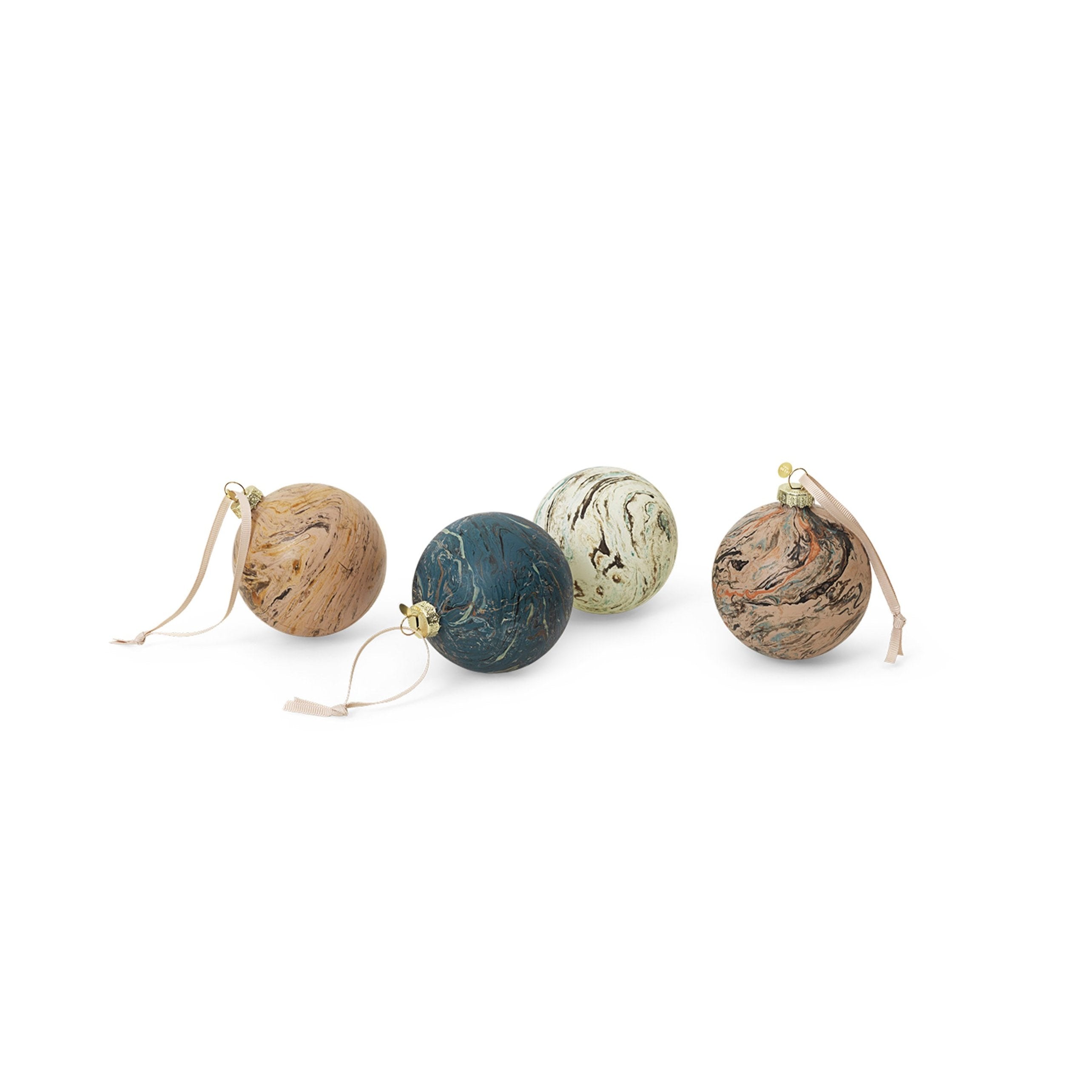 MARBLE colored bauble set