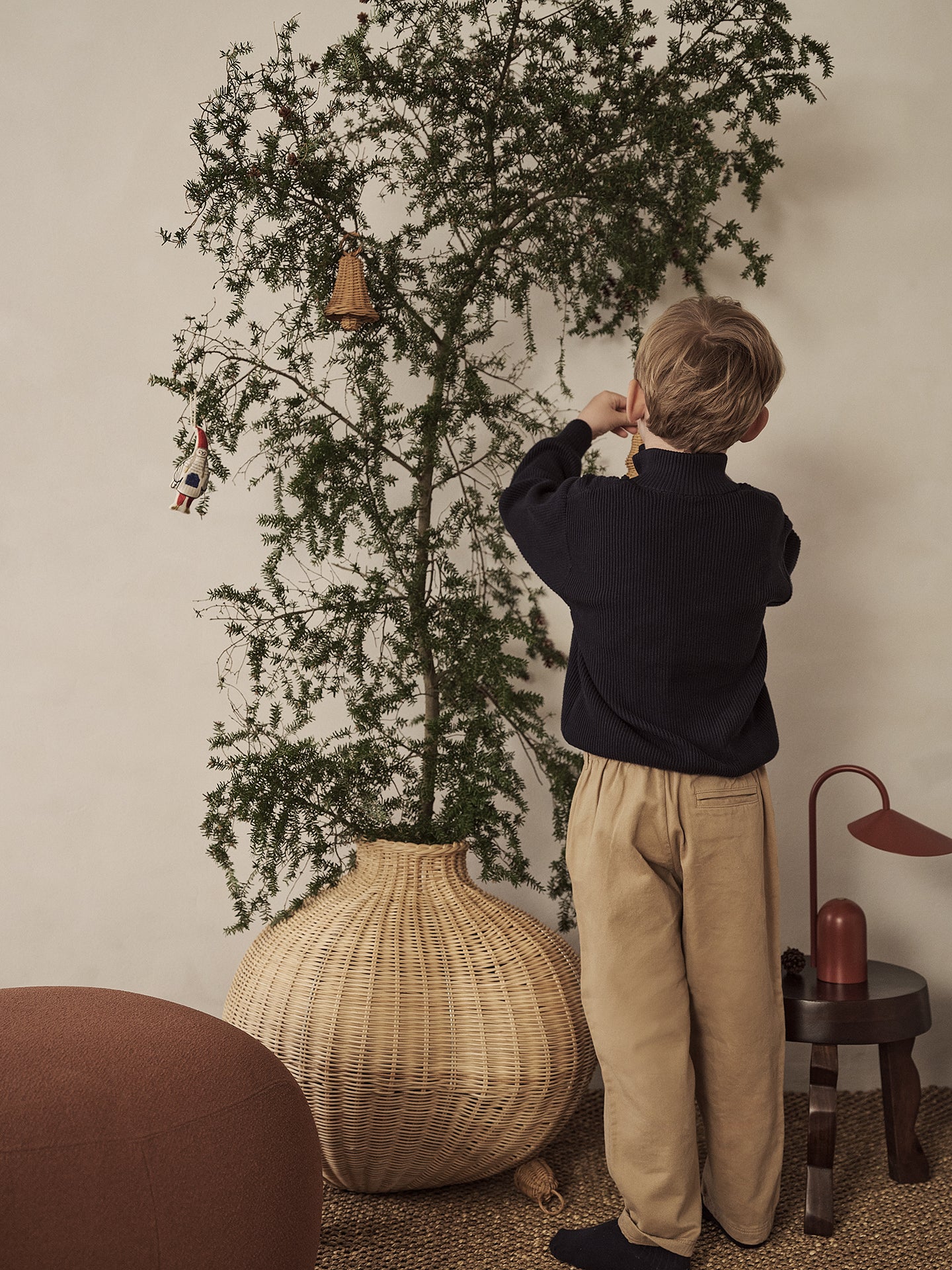 BELL Rattan Woven Bauble Set