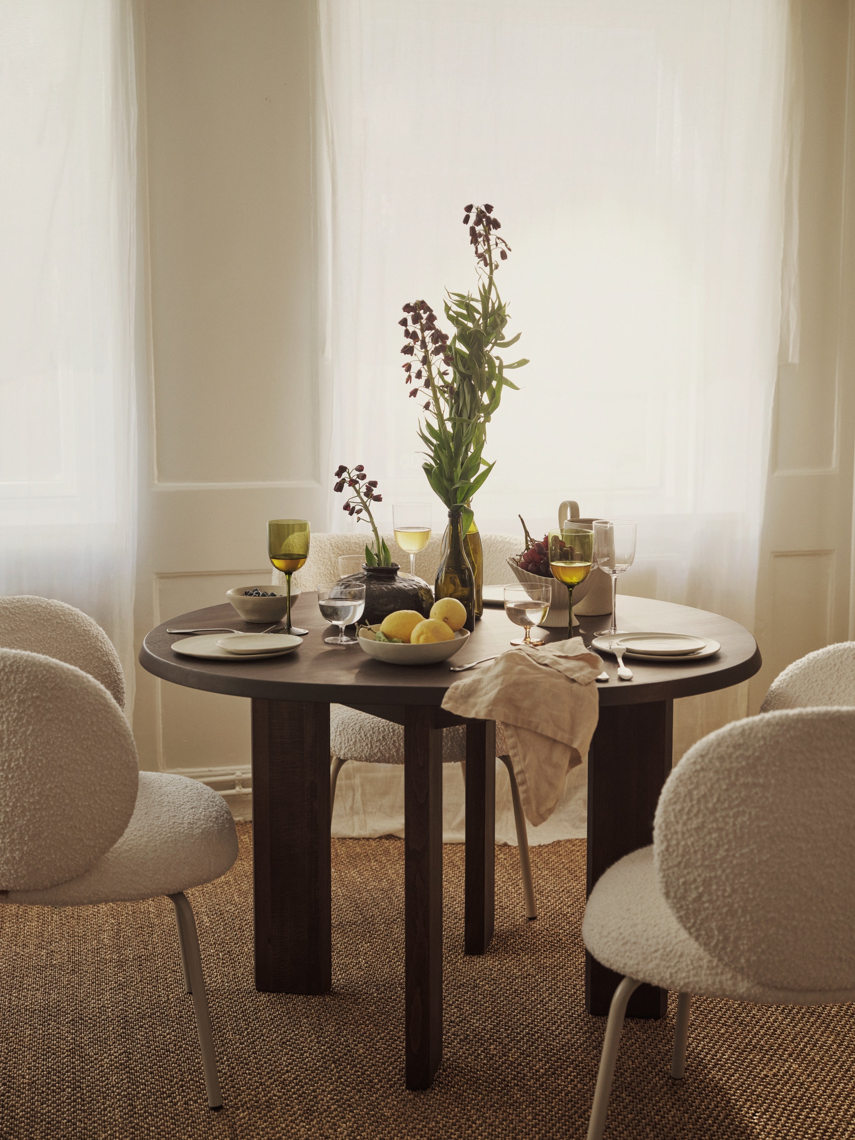 Stół okrągły TARN ciemny buk