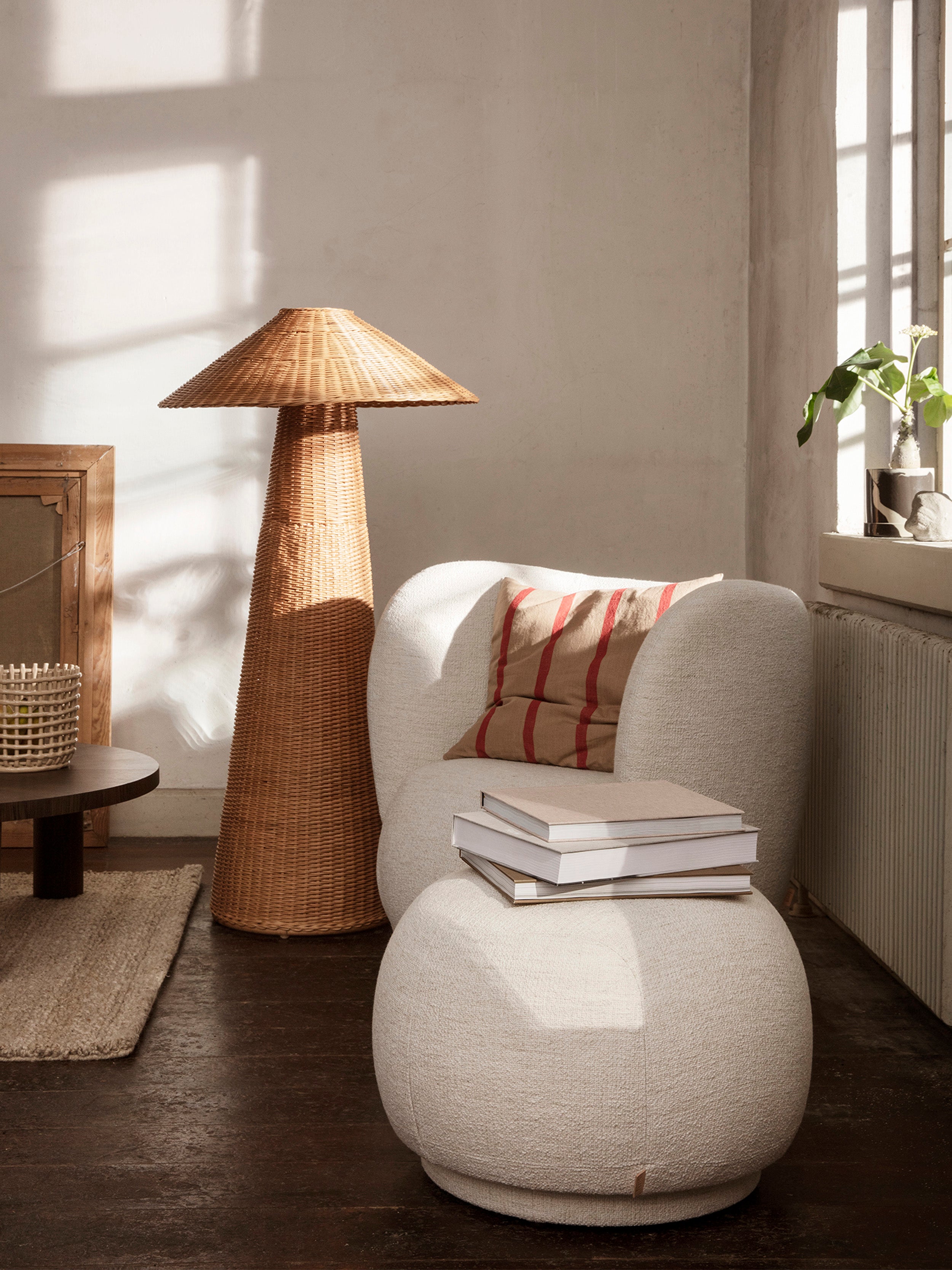 Pouf rico wool boucle caramel