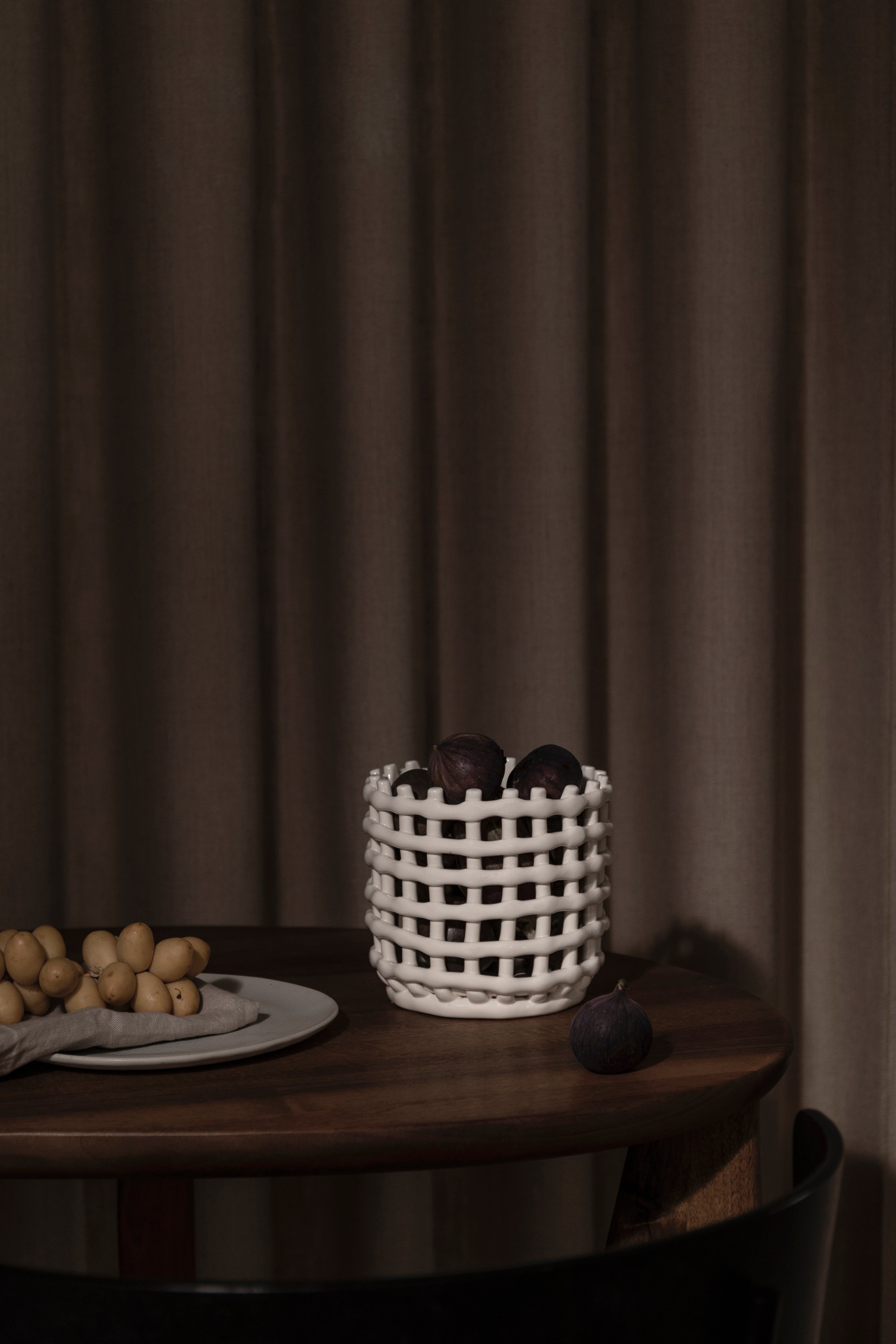Koszyk CERAMIC BASKET biały
