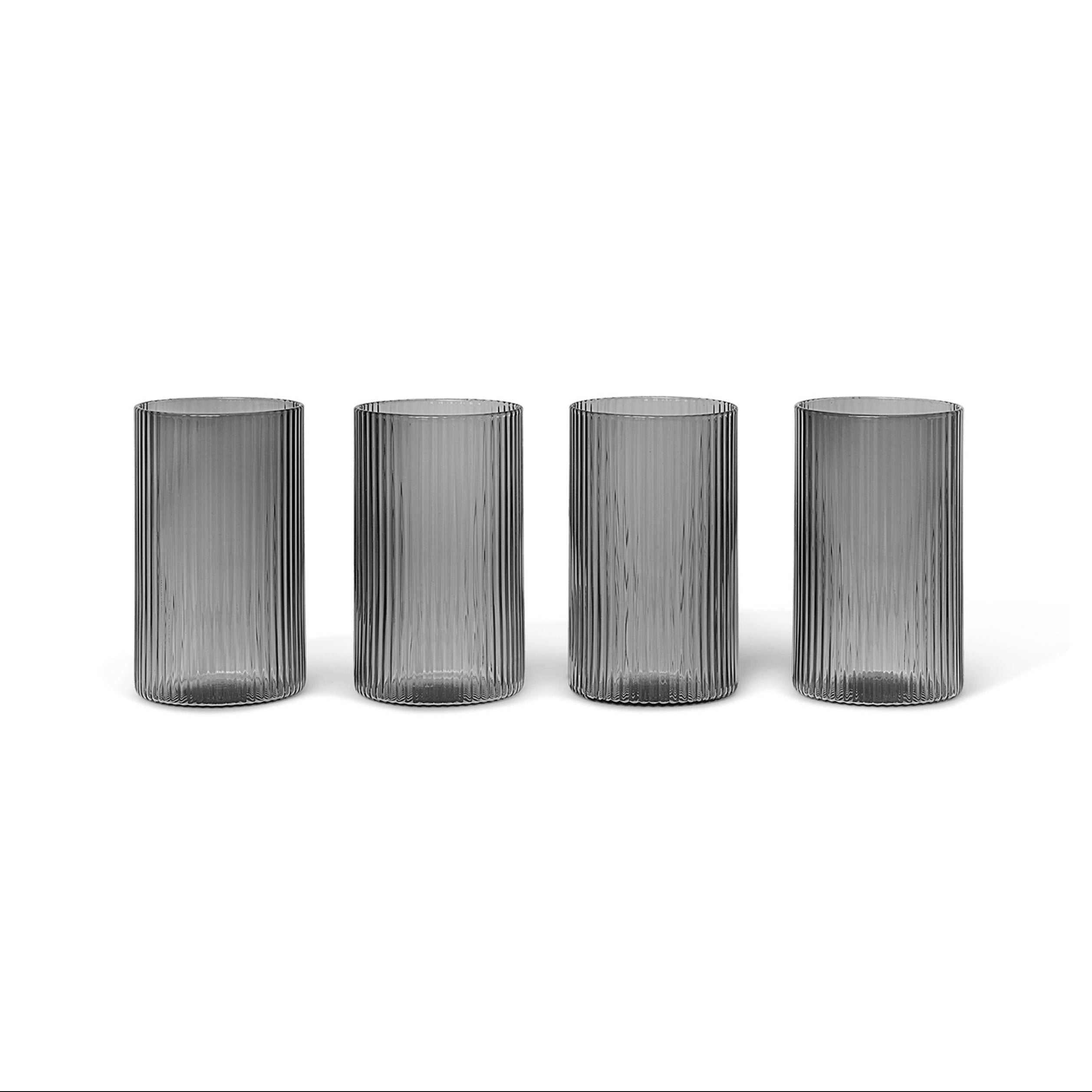 Zestaw szklanek RIPPLE VERRINES dymione szkło