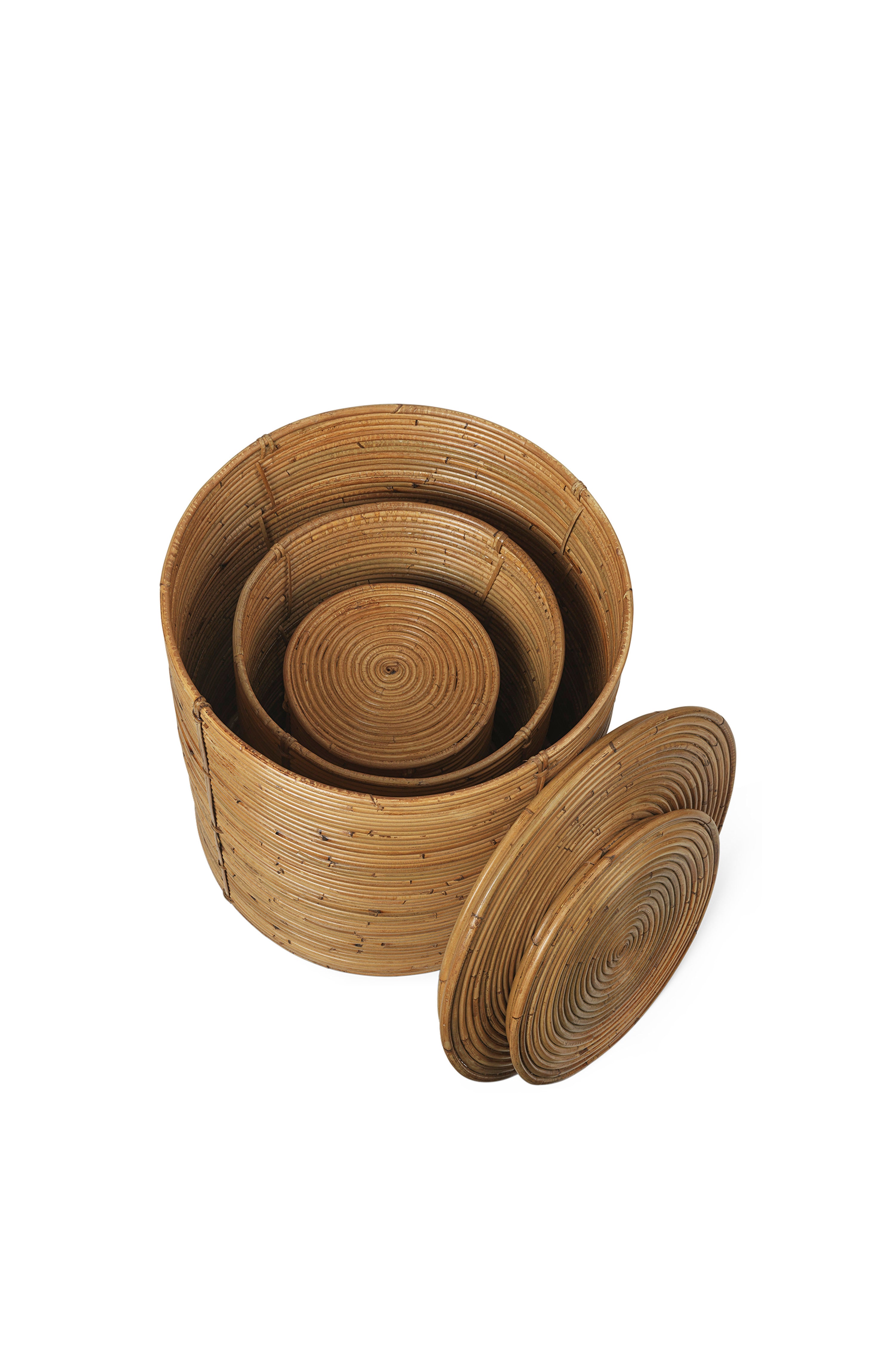 Zestaw koszy COLUMN STORAGE rattan