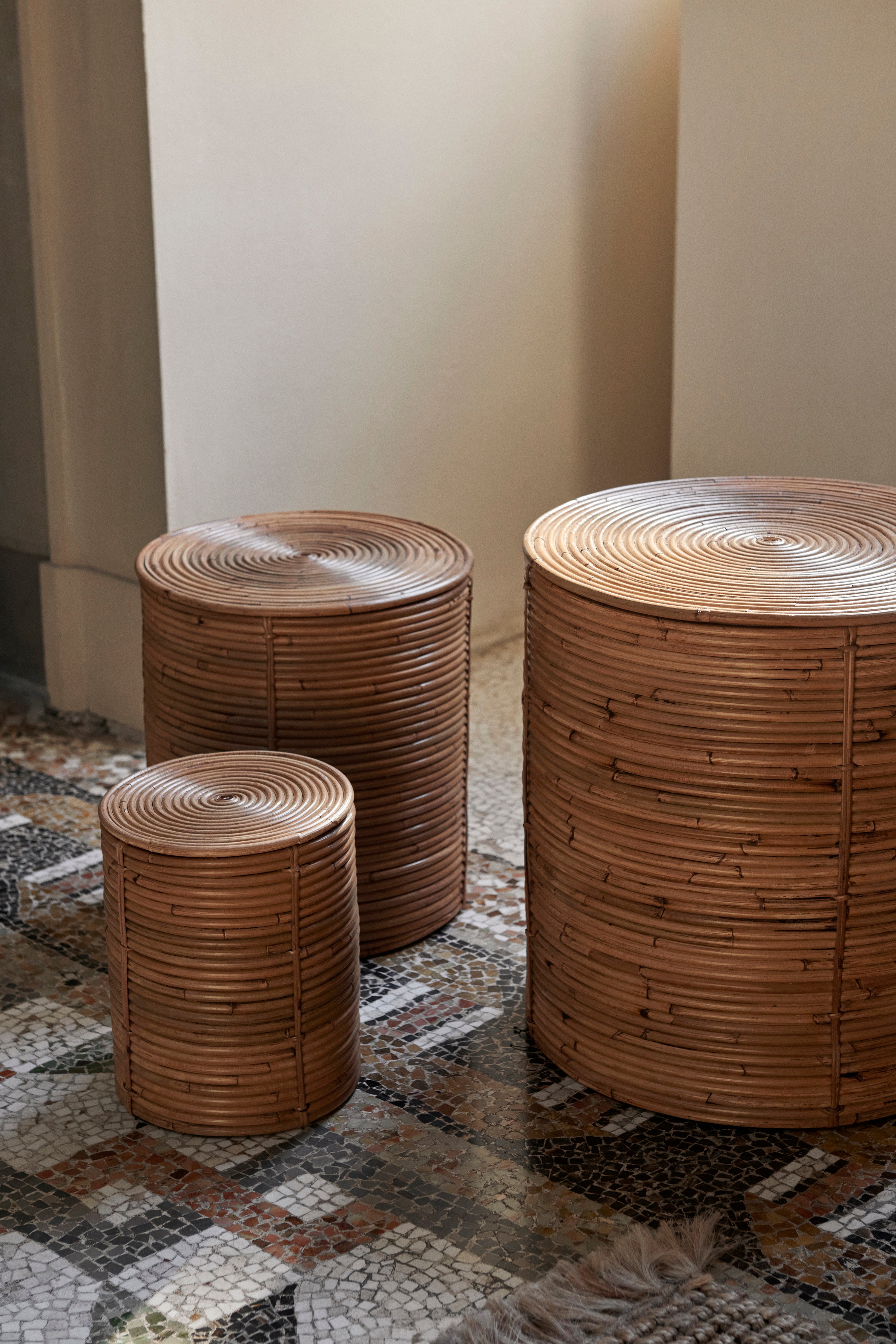 Zestaw koszy COLUMN STORAGE rattan