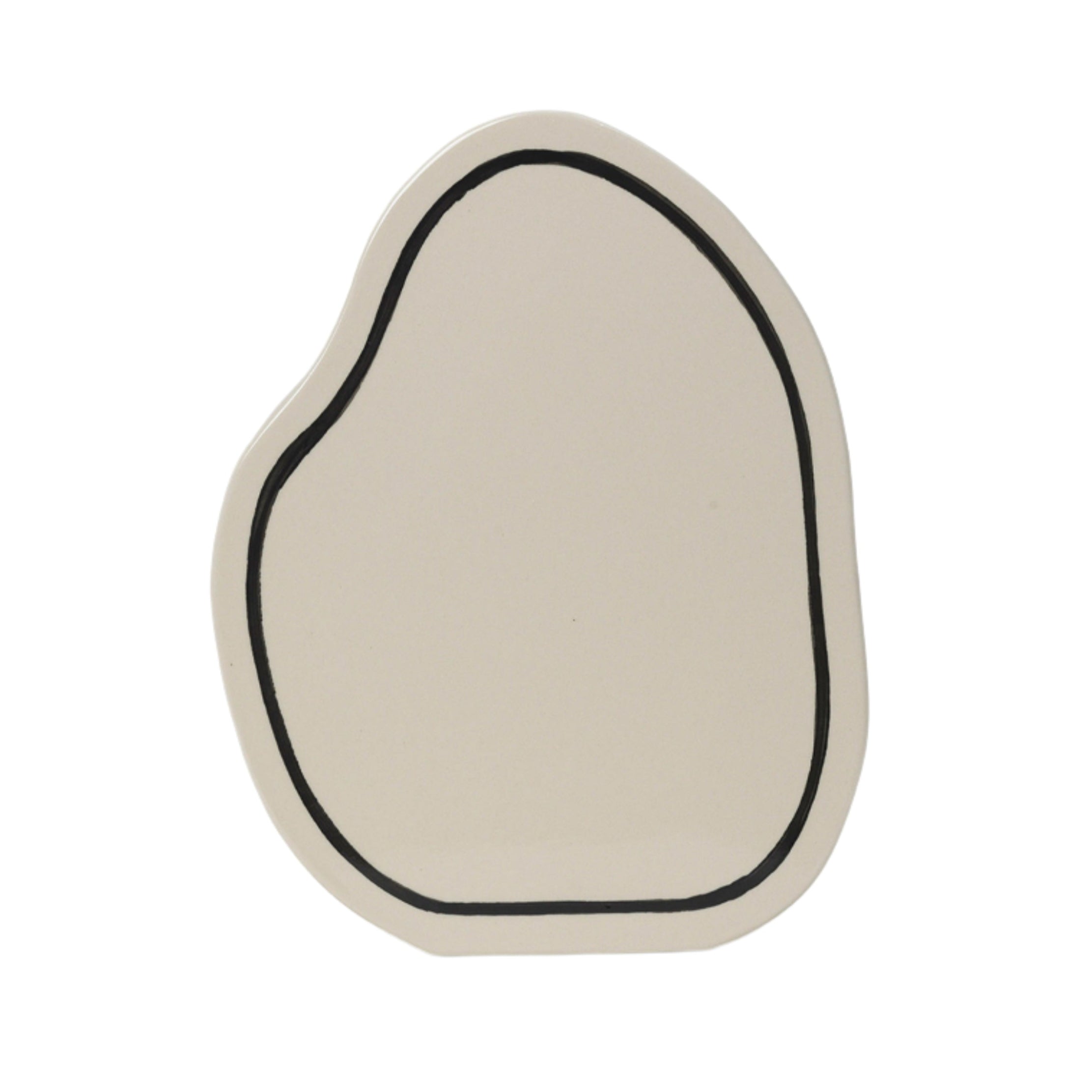 Wazon PASTE VASE ROUNDED złamana biel z czarnym wzorem