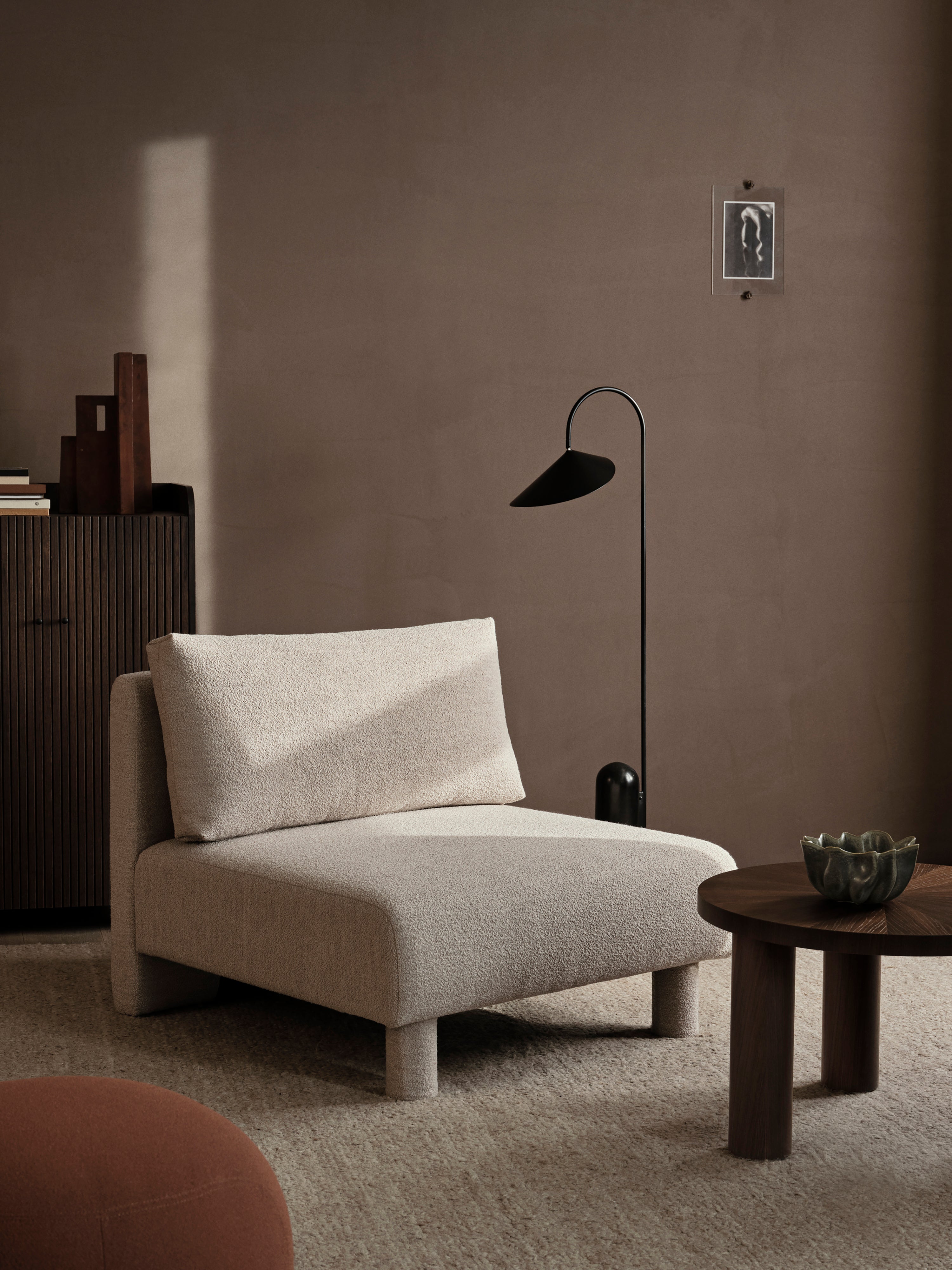 Sofa modułowa DASE - element środkowy Nordic Bouclé złamana biel