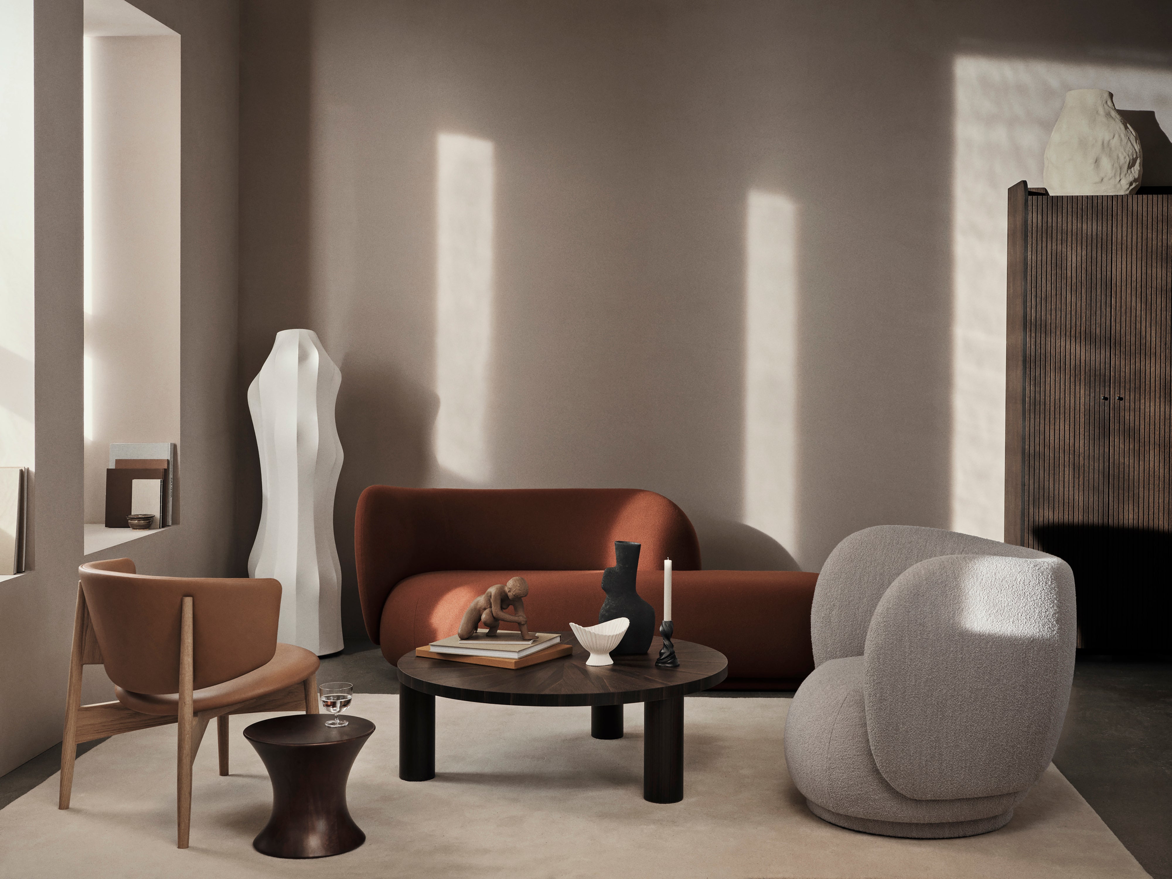 Sofa lewostronna RICO DIVAN Brushed ciepły szary