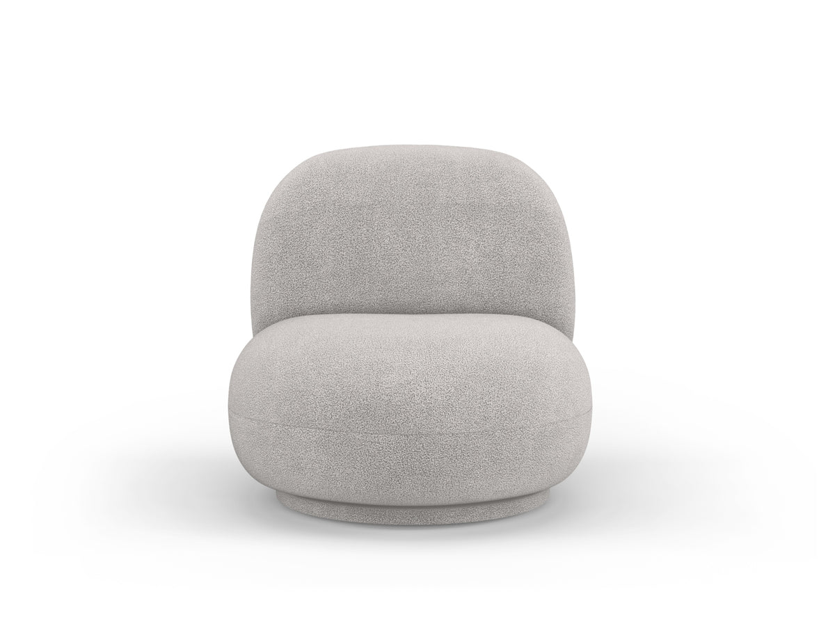 Fotel obrotowy CHUCK jasnoszary boucle – Micadoni
