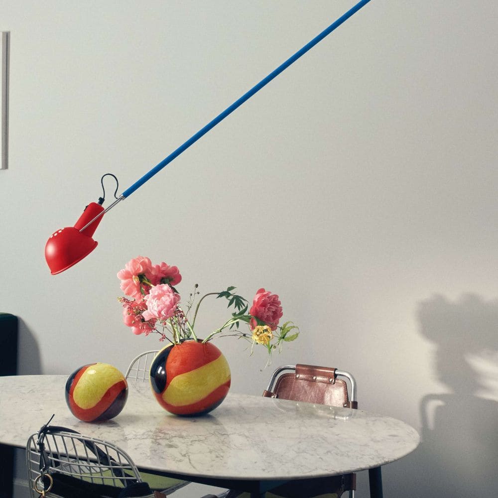 Wall lamp with arm 265 CHROMATICA red with blue and yellow