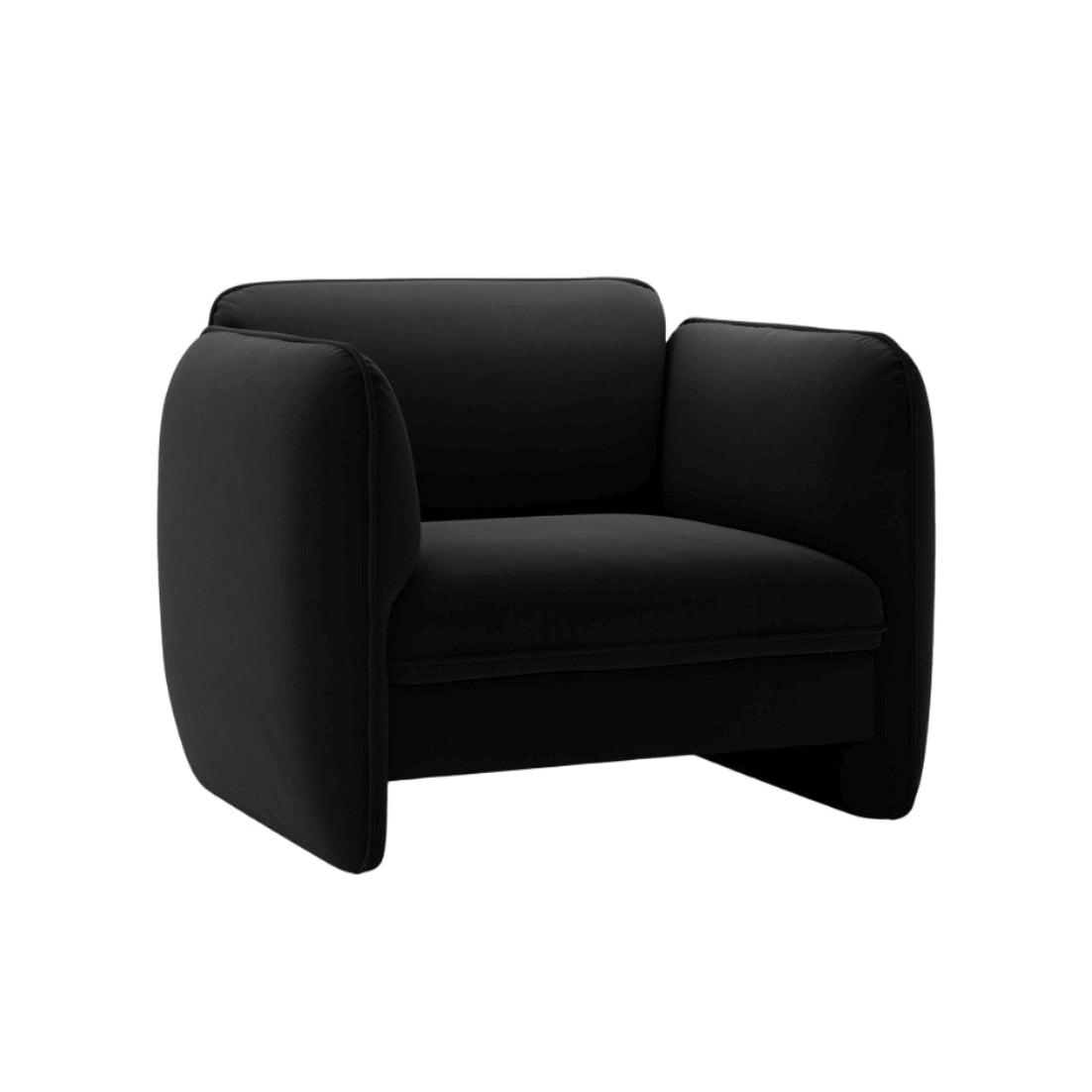 Fotel aksamitny GEORGIA czarny