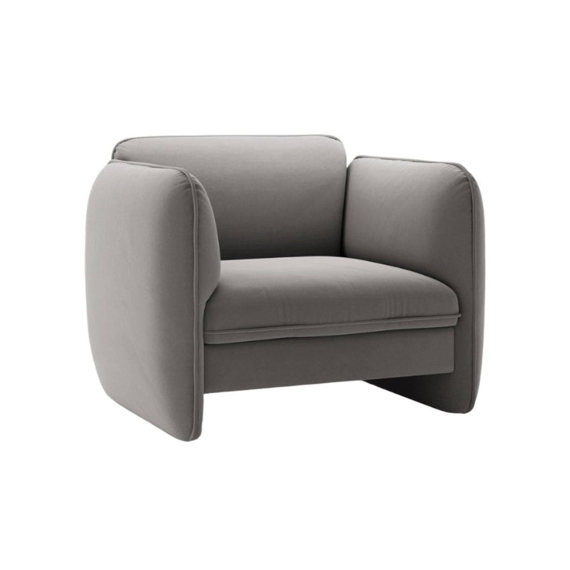 Fotel aksamitny GEORGIA ciemnoszary