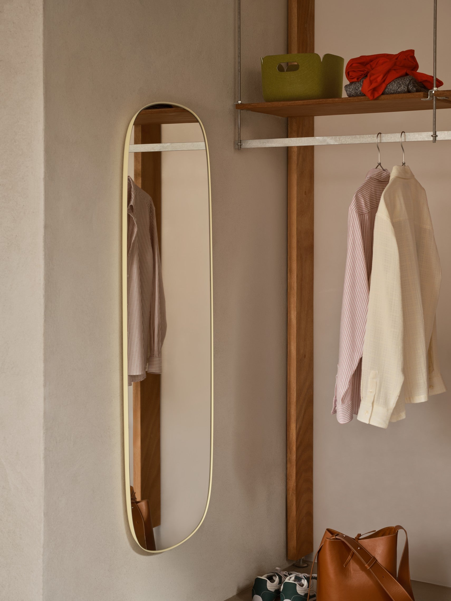 Framed Mirror with Light Pink Frame