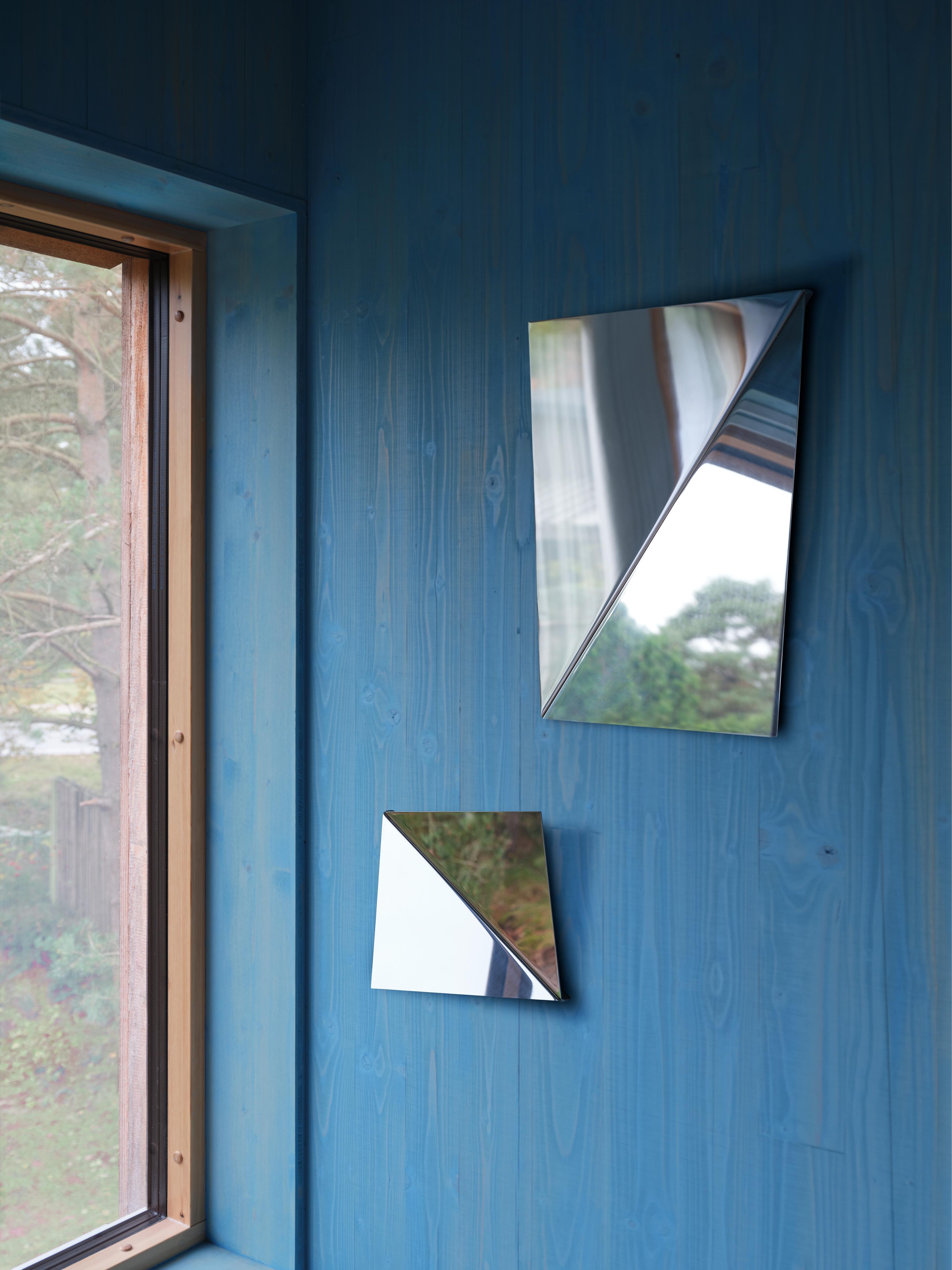 GAZE Polished Steel Mirror