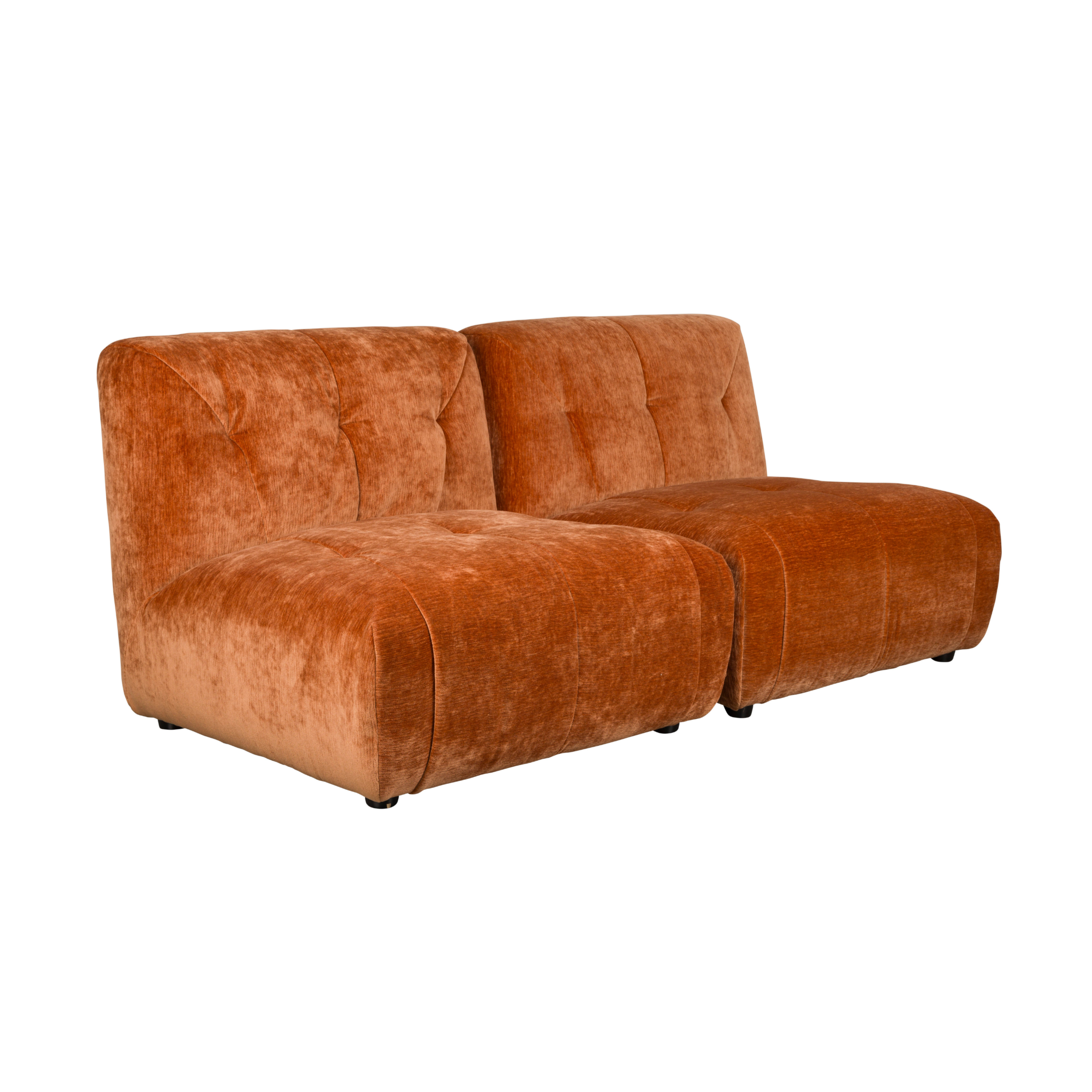 Sofa 2-osobowa GIADA brązowy welur