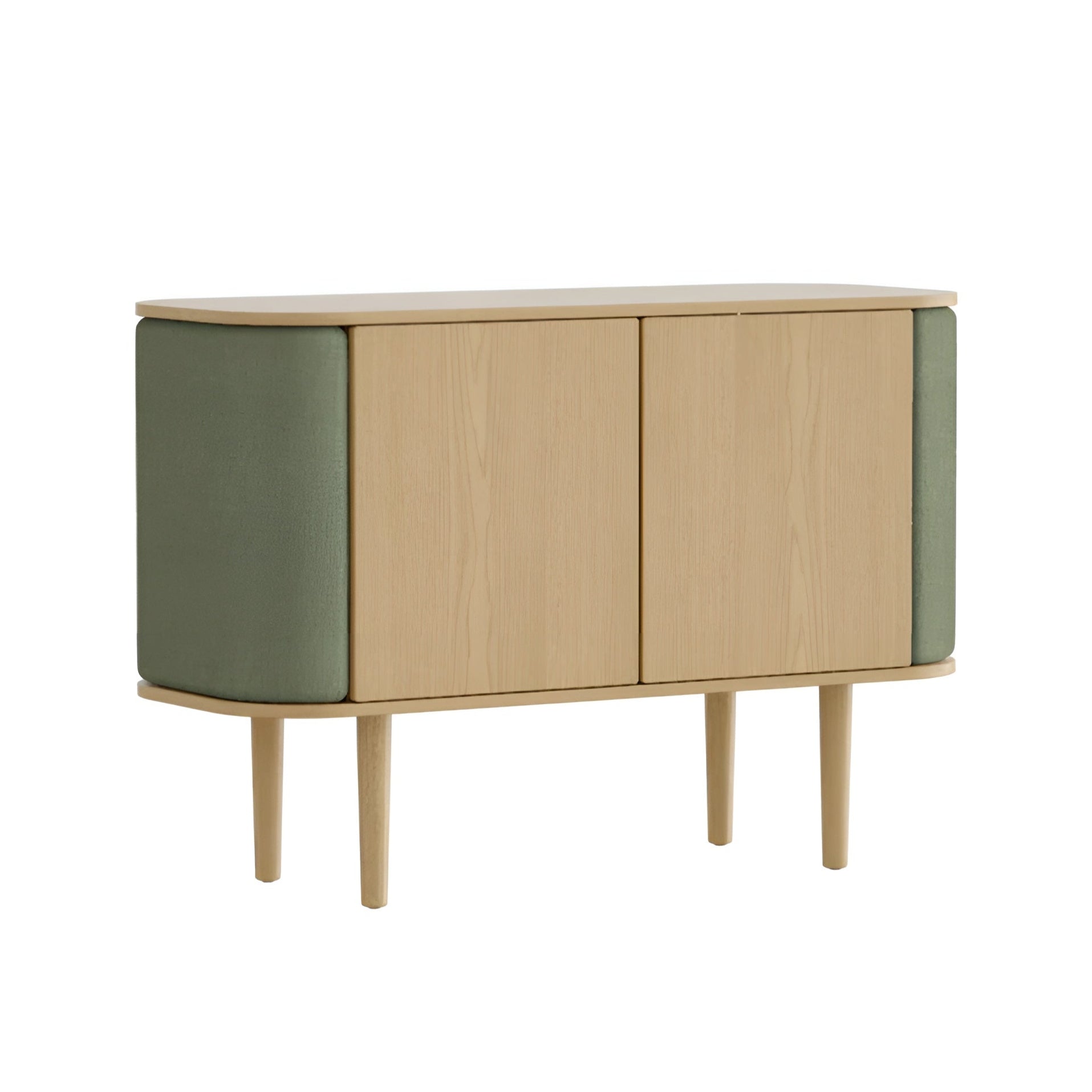 TREASURES green chest of drawers with oak