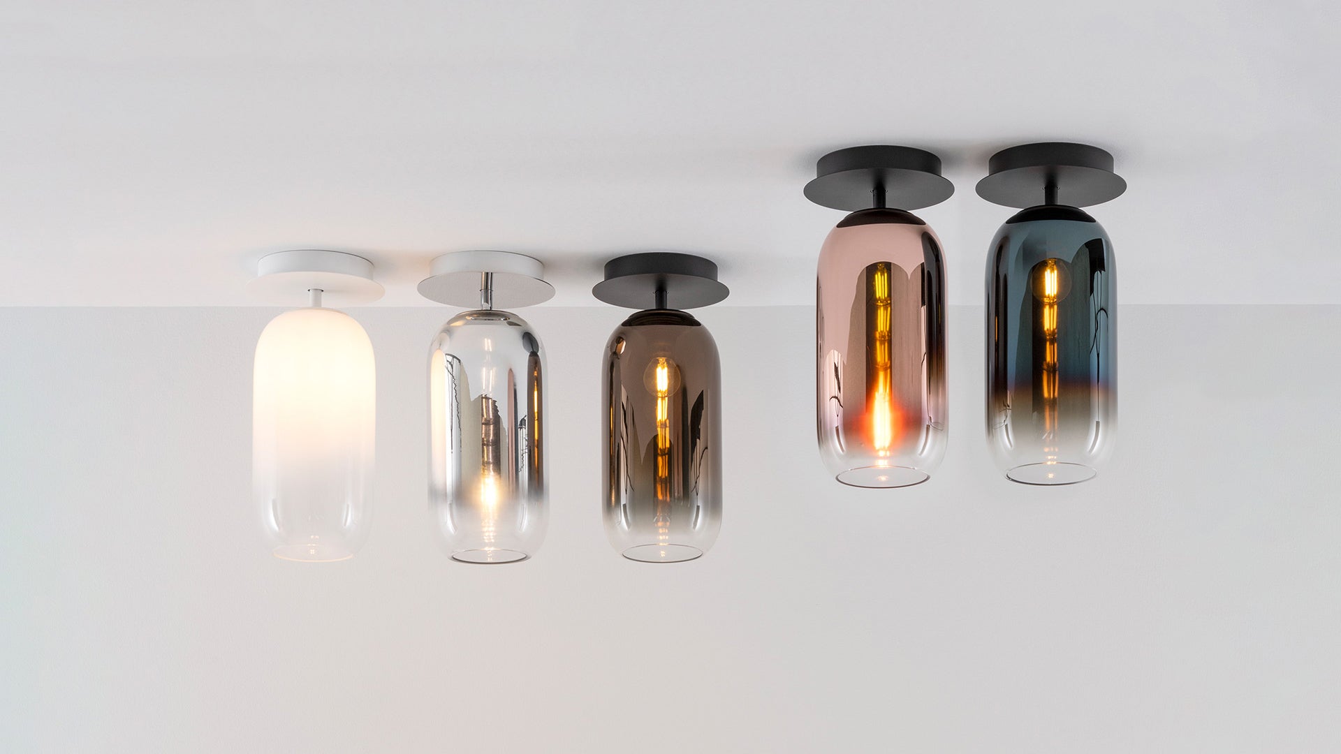 Lampa sufitowa GOPLE miedziany z czarnym wykończeniem