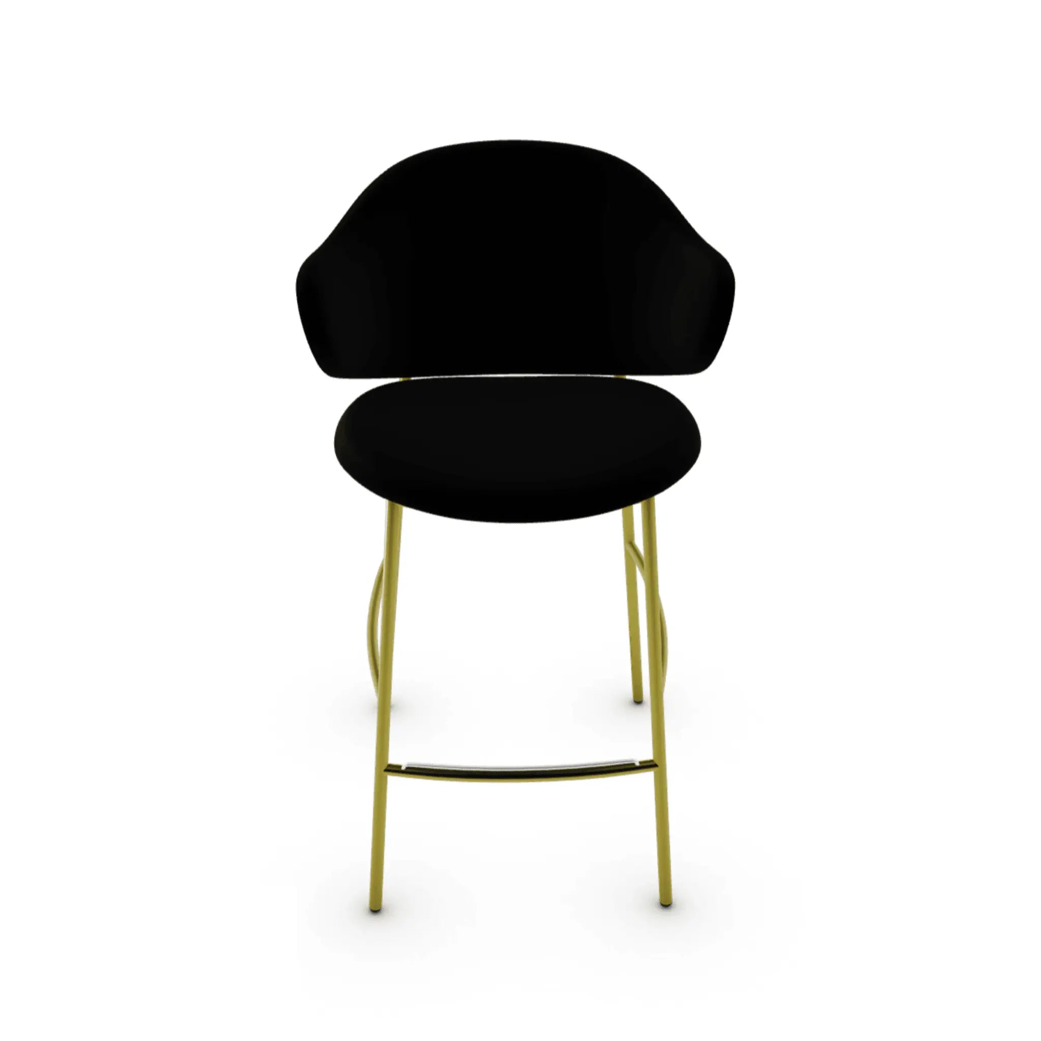 Hoker aksamitny HOLLY czarny Calligaris matowy mosiądz Eye on Design