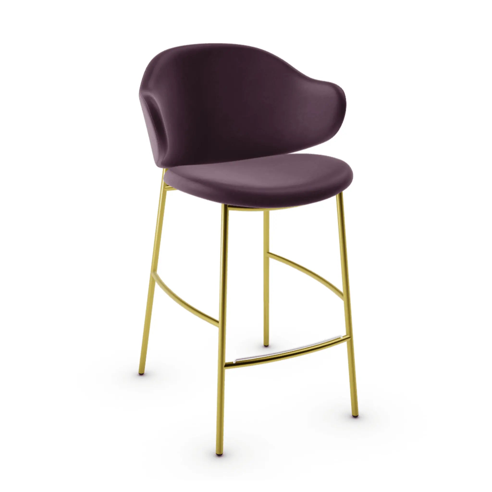 Hoker HOLLY burgundowa ekoskóra Calligaris polerowany mosiądz Eye on Design
