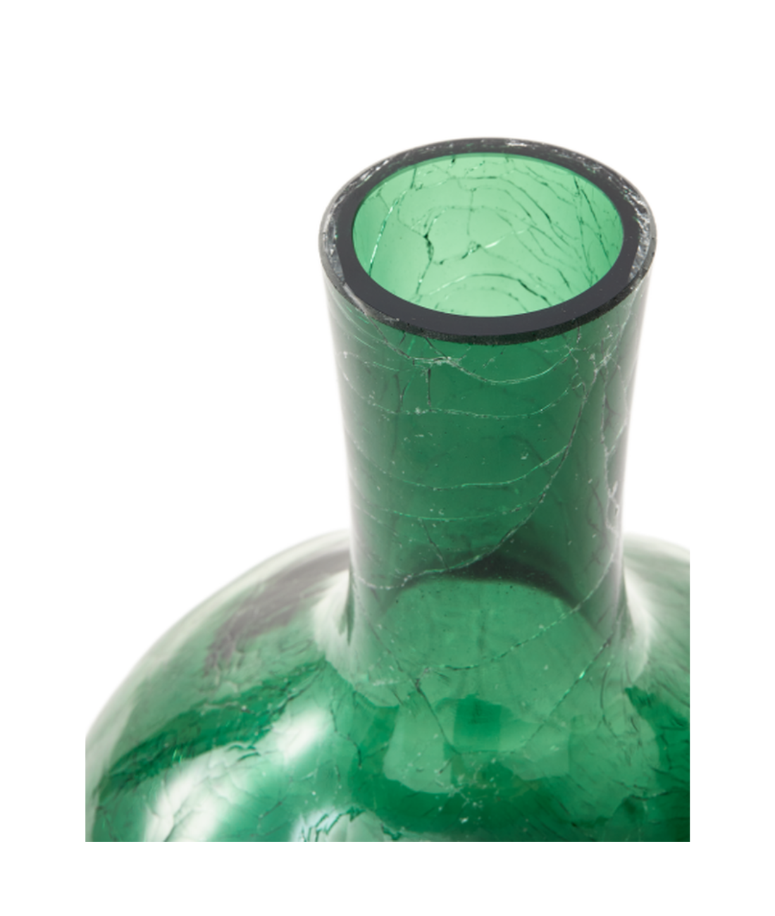 Wazon CRACKLED GLASS ciemnozielony