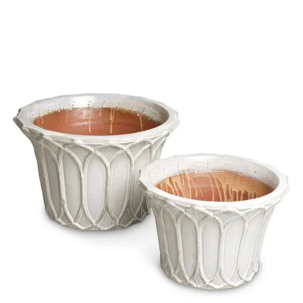 IVerson Outdoor Planter Set Light Gray Ceramic