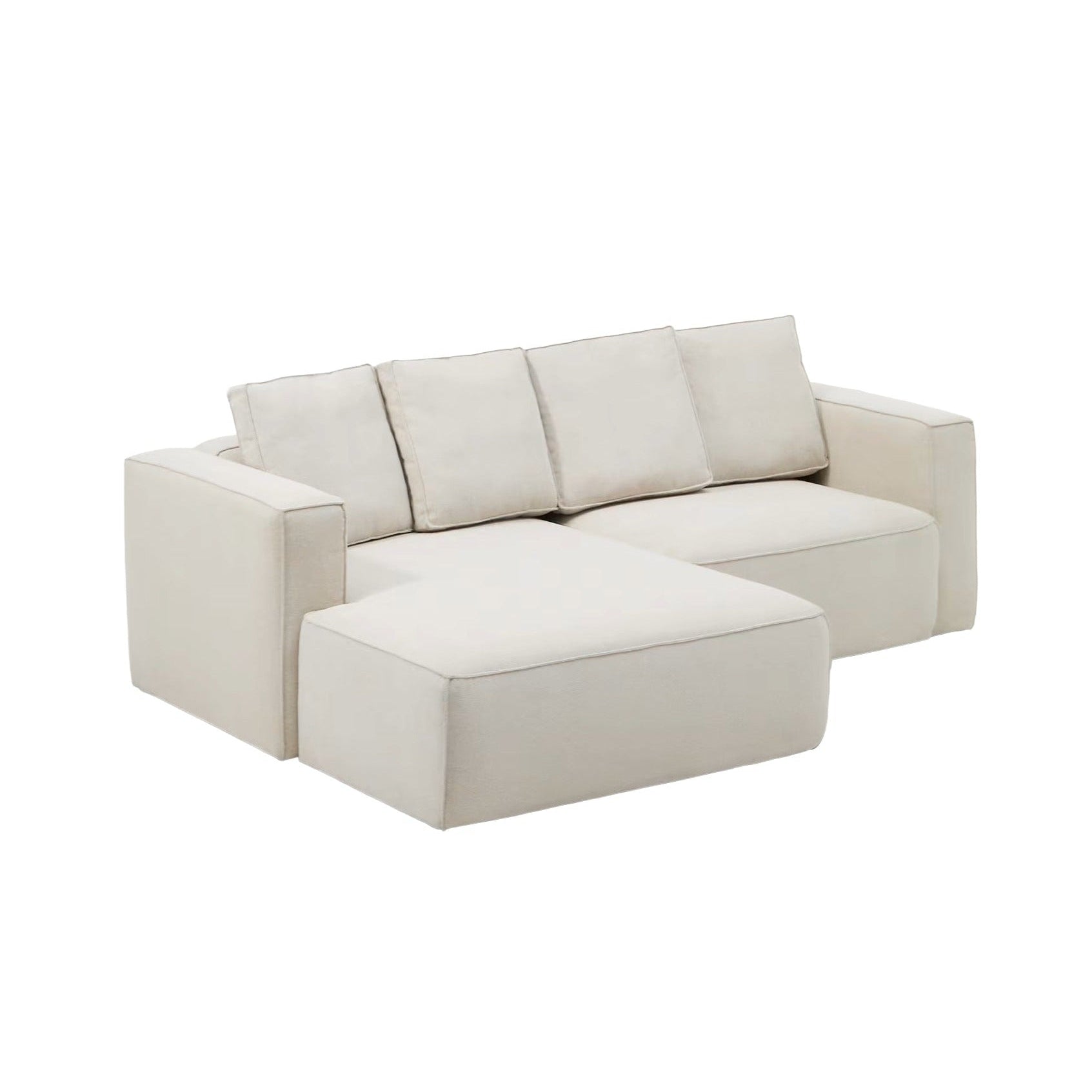 Linksseitiges 3-Sitzer-Sofa mit Schlaffunktion MARELA beige