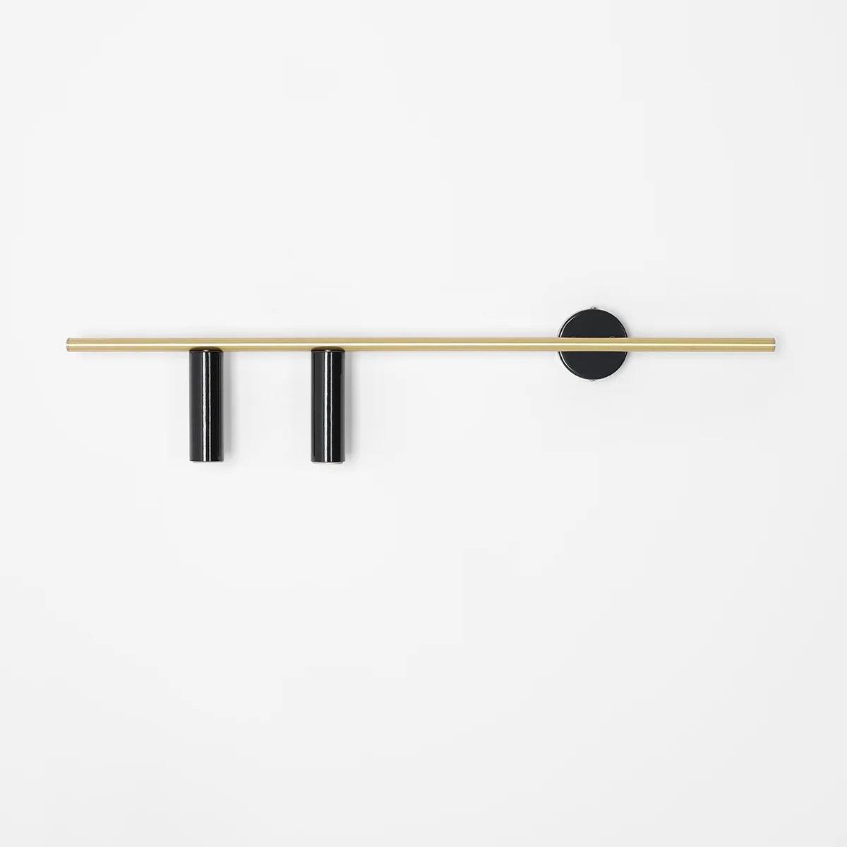 Kinkiet lewostronny TREVO DUO czarny z mosiężnym wykończeniem Artera Eye on Design