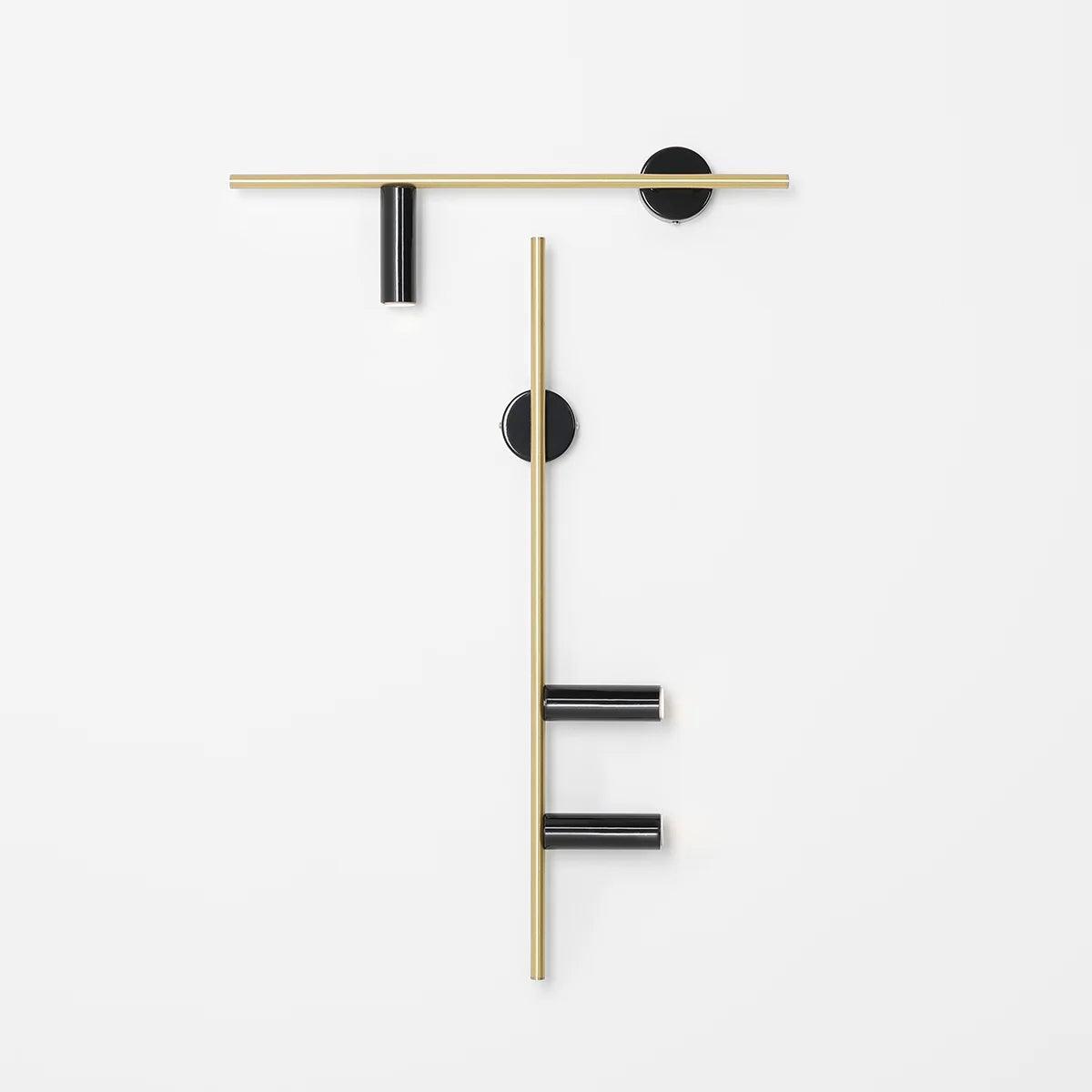 Kinkiet prawostronny TREVO czarny z mosiężnym wykończeniem Artera Eye on Design