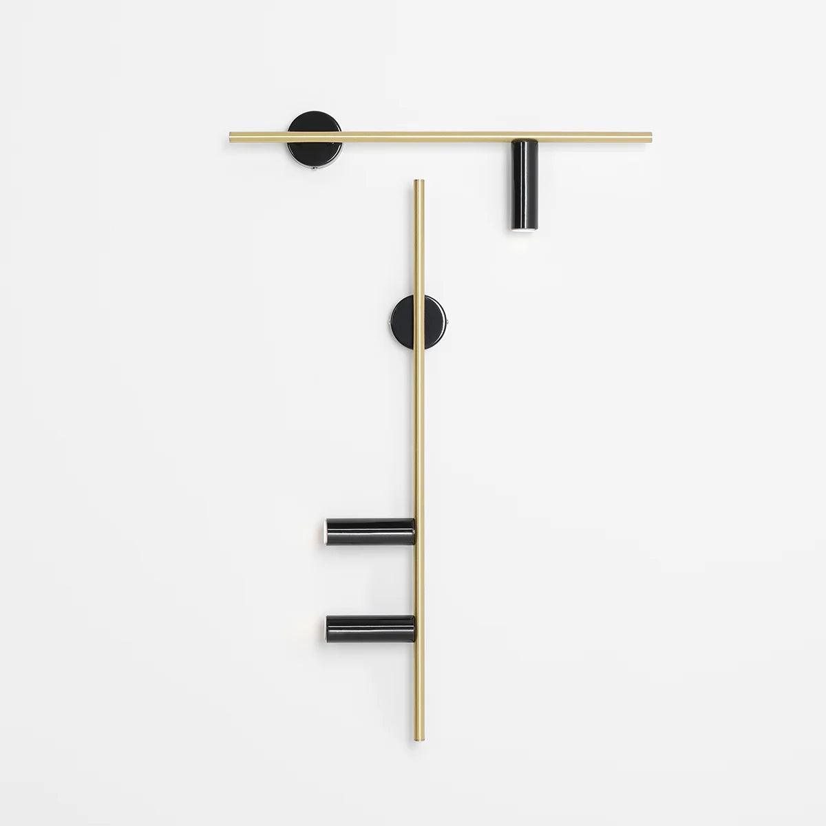 Kinkiet prawostronny TREVO DUO czarny z mosiężnym wykończeniem Artera Eye on Design