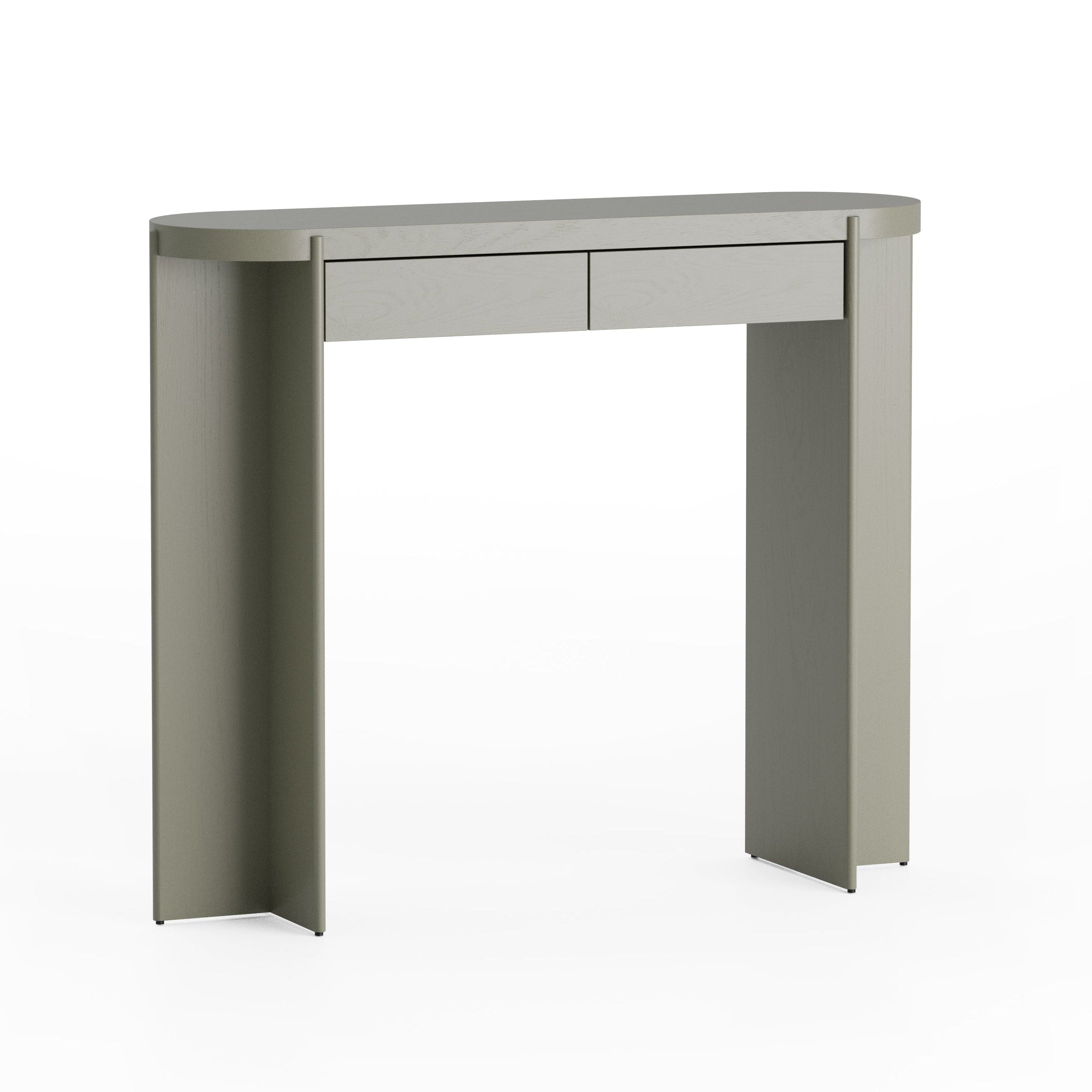 Konsola KIRU DUO oliwkowe drewno dębowe