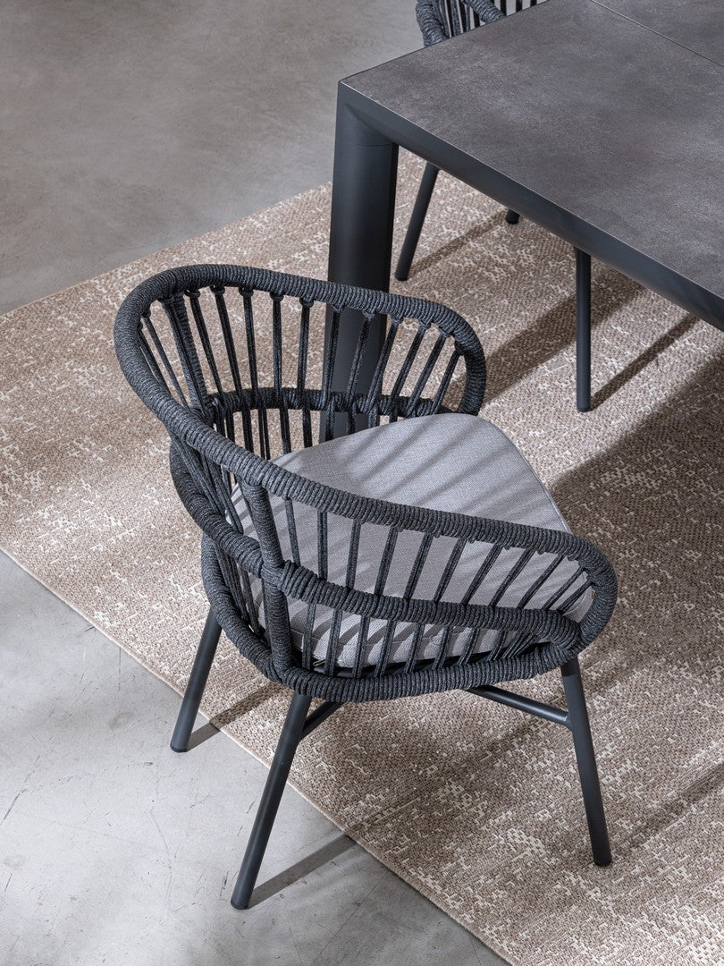 Krzesło zewnętrzne ODIVELAS antracytowy