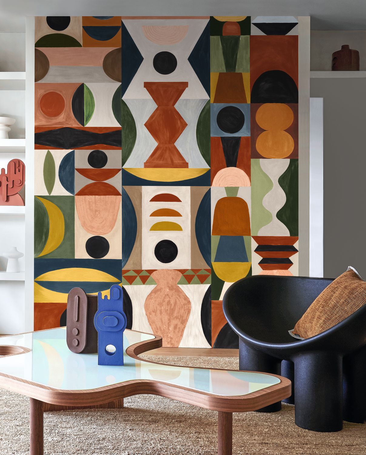 Wandbild mit geometrischem Muster MODELAGE - MULTICO mehrfarbig