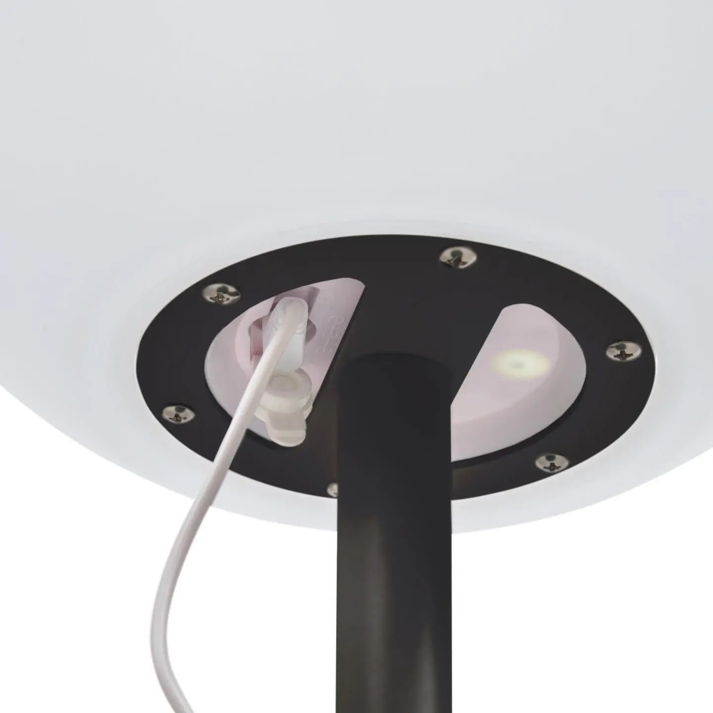 Lampa stołowa zewnętrzna akumulatorowa DINESH czarny na taras i do ogrodu