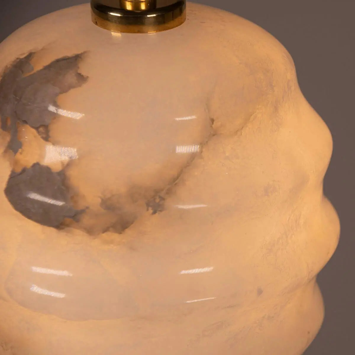 Lampa alabastrowa wisząca KALLIOPE nikiel – Embassy Interiors