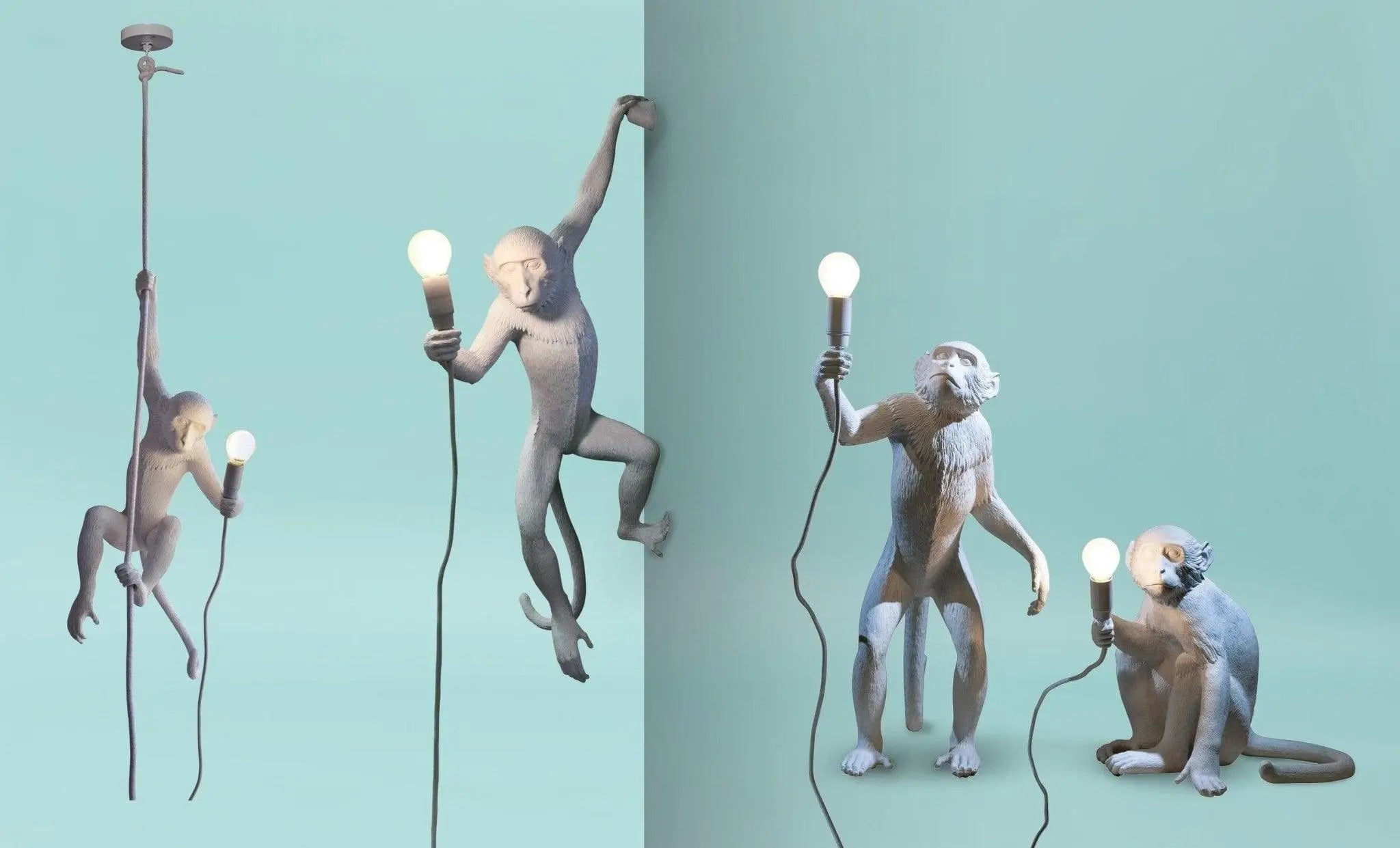 Lampa ścienna MONKEY HANGING - RIGHT biały, marka Seletti