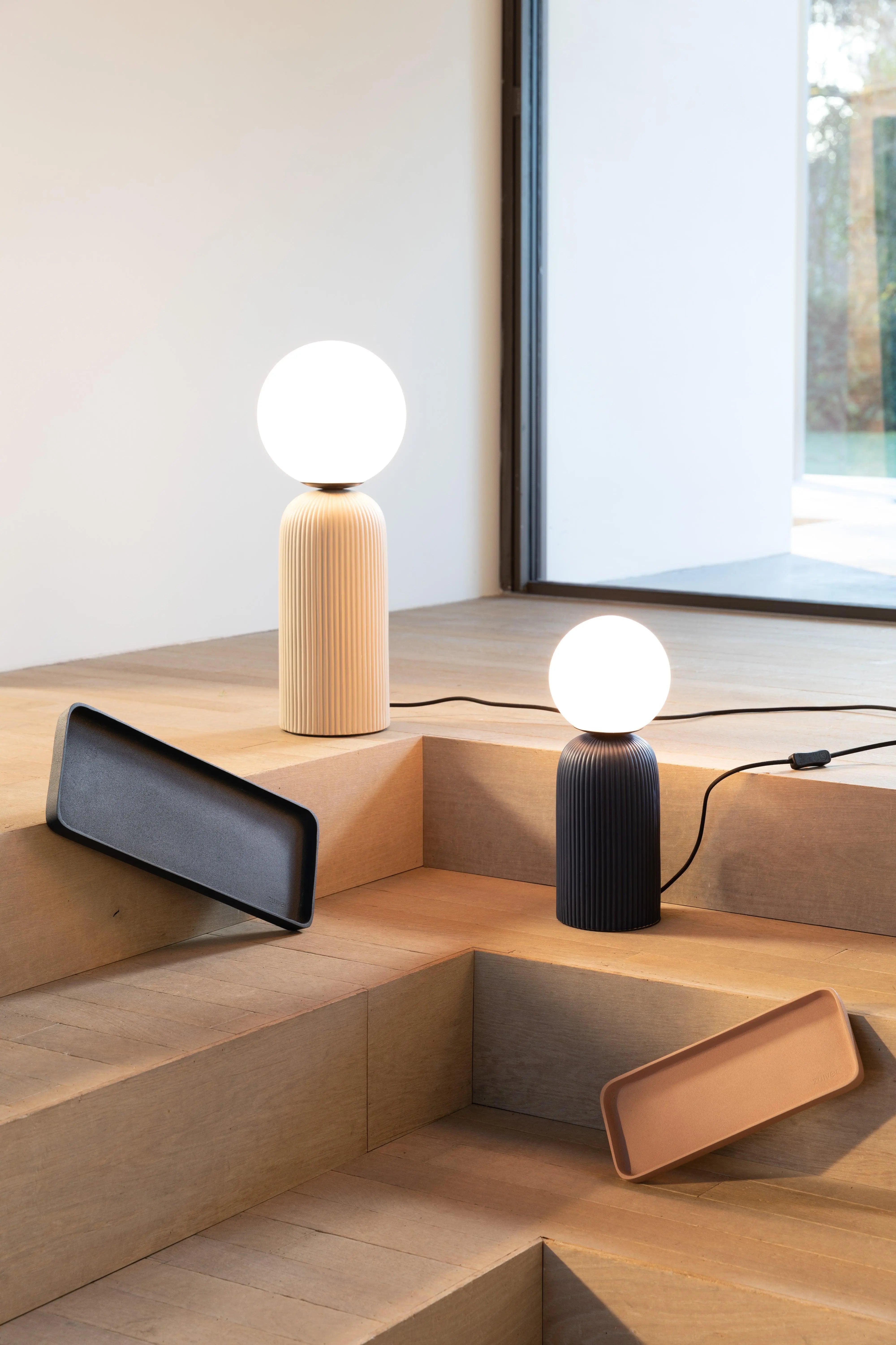 Lampa stołowa DASH granatowy – bawełna