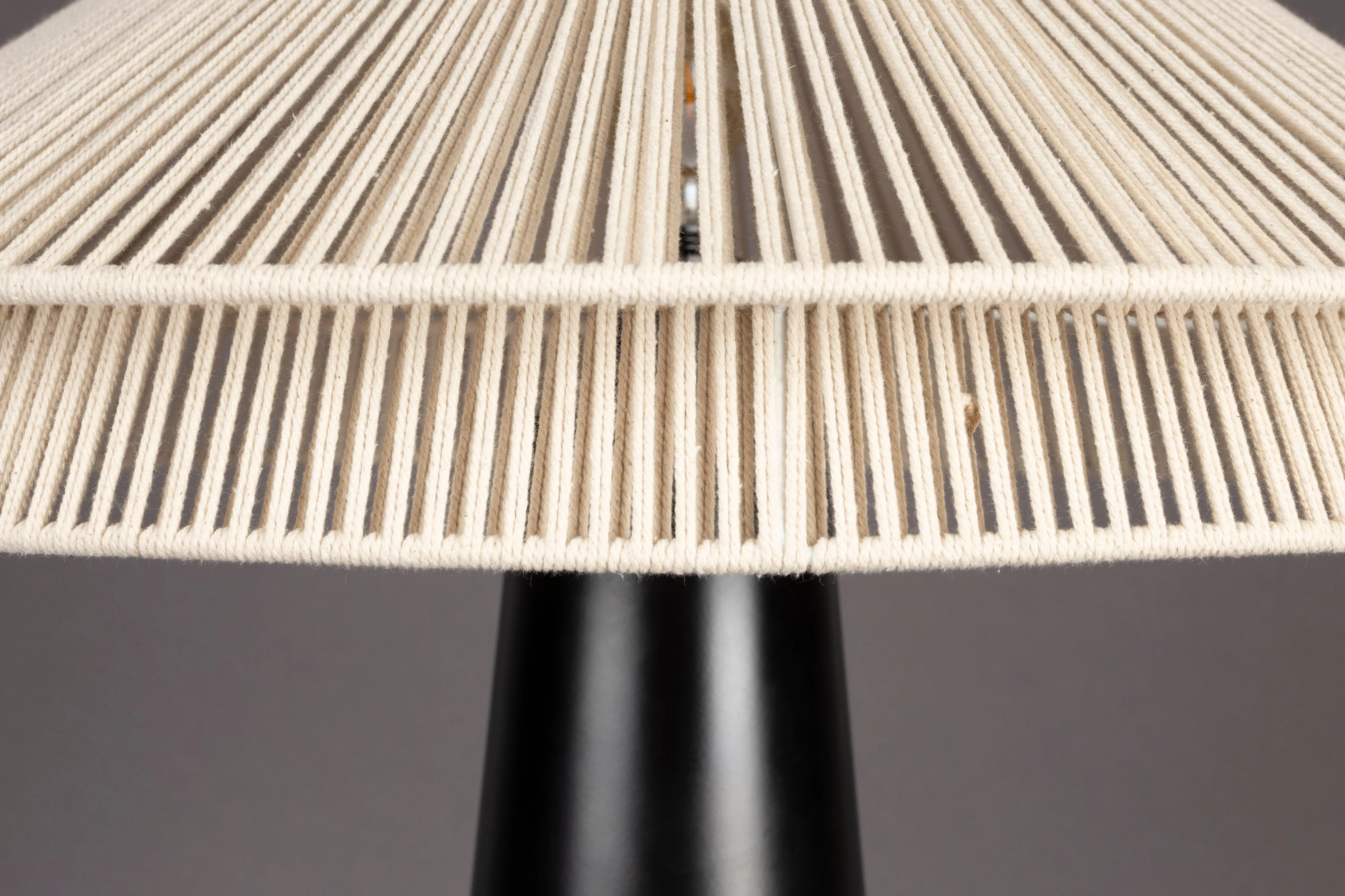 Lampa stołowa ELON beżowy z czarną podstawą – metal, Dutchbone