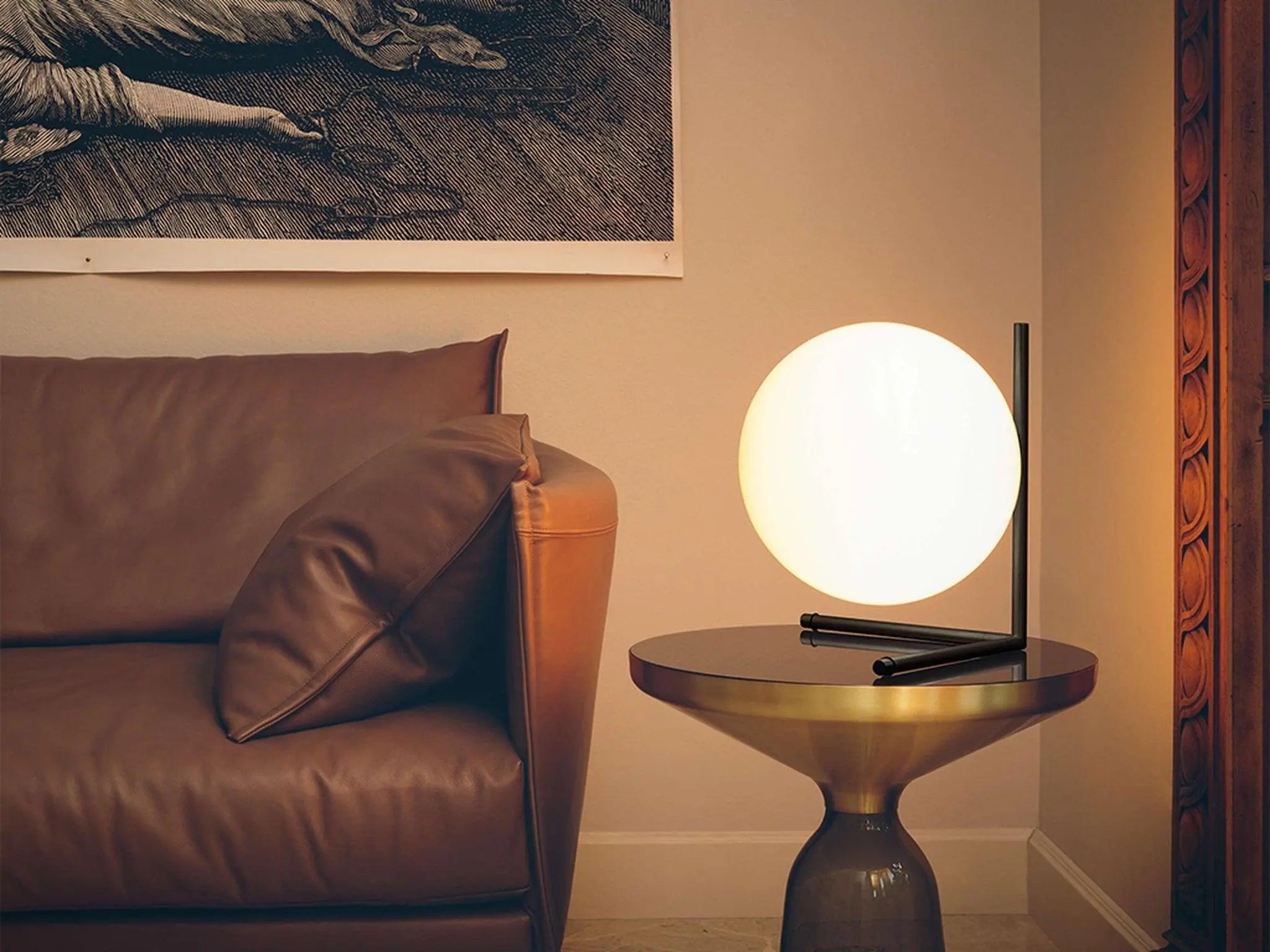 Lampa stołowa IC LIGHTS czarny – szkło