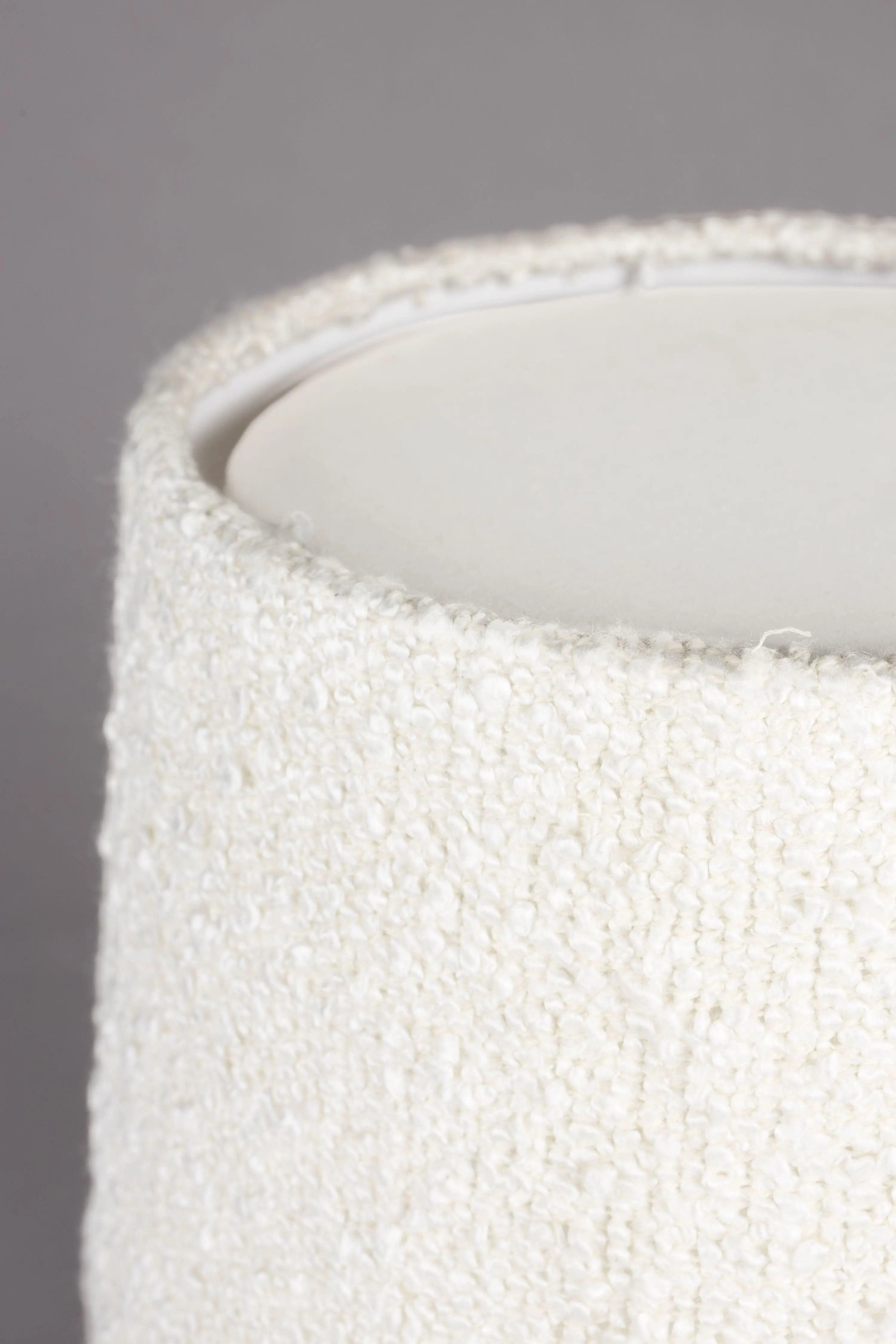Lampa stołowa RENZO biały boucle – Dutchbone