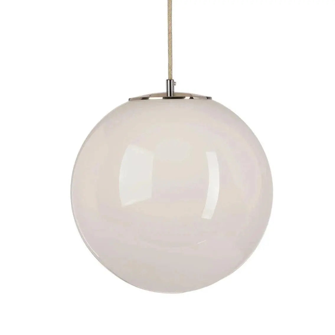 Lampa wisząca BIAŁA KULA nikiel – szkło, Embassy Interiors